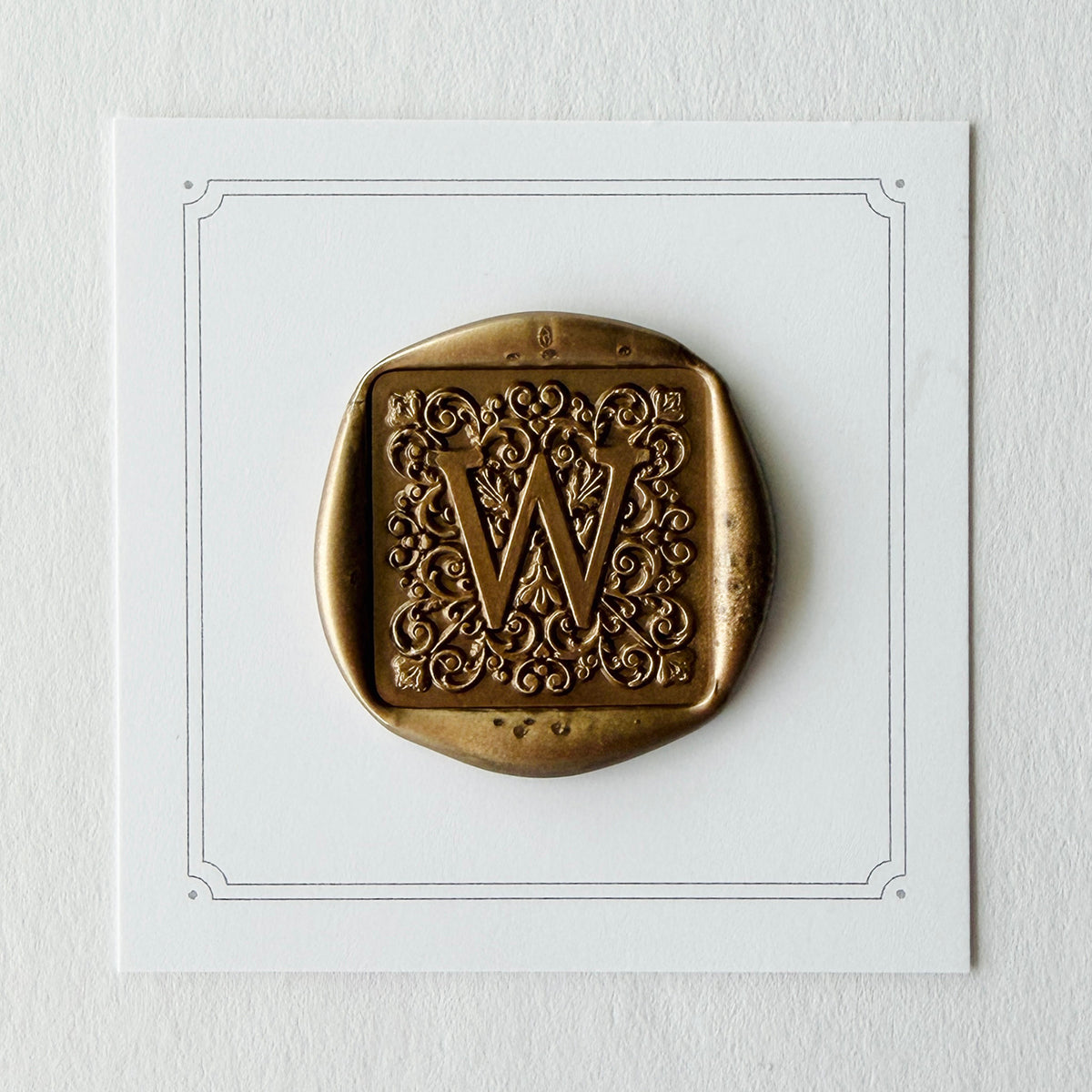 Initial Elegant Square Wax Seal Stamp (A-Z)