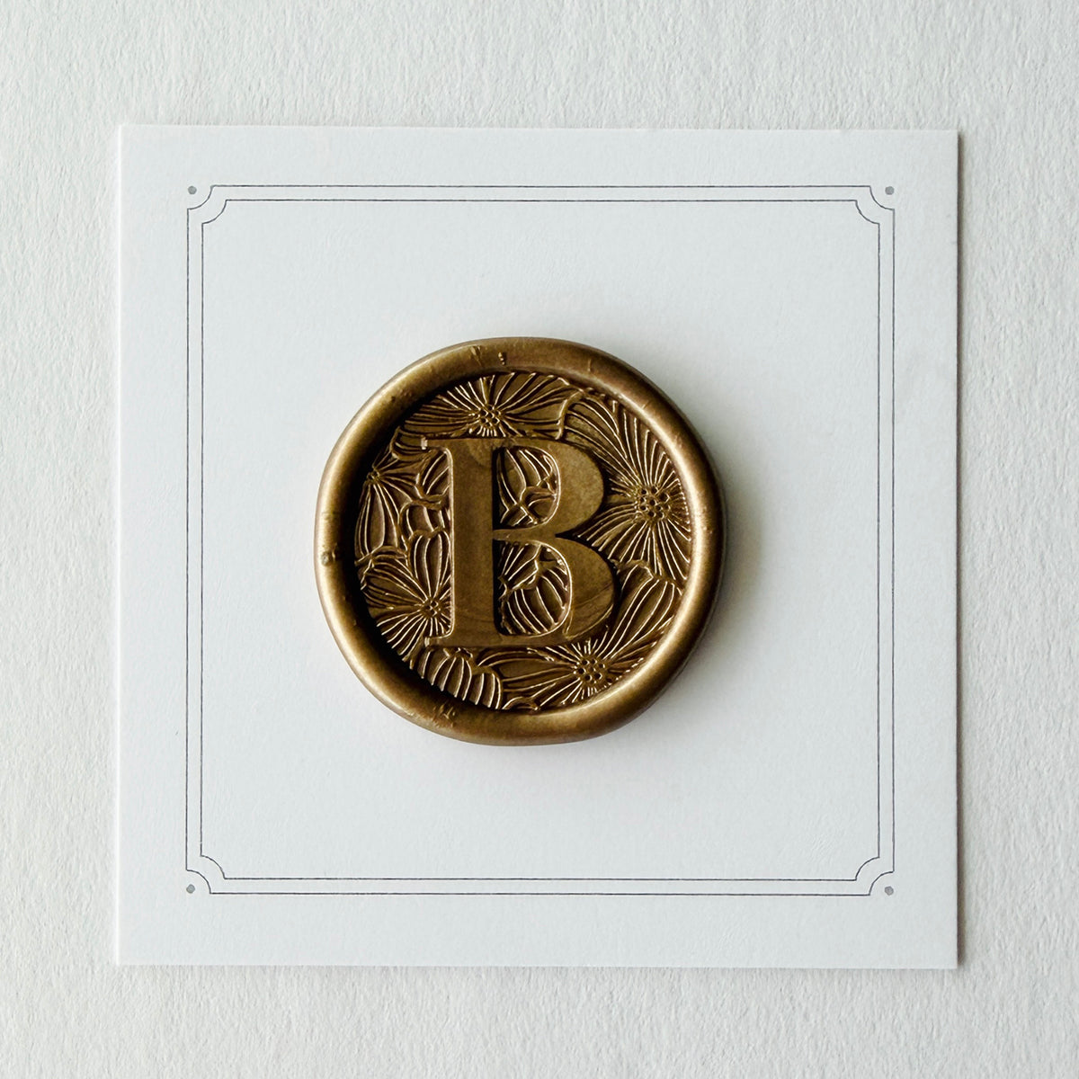 Initial Floral Serif Wax Seal Stamp (A-Z)