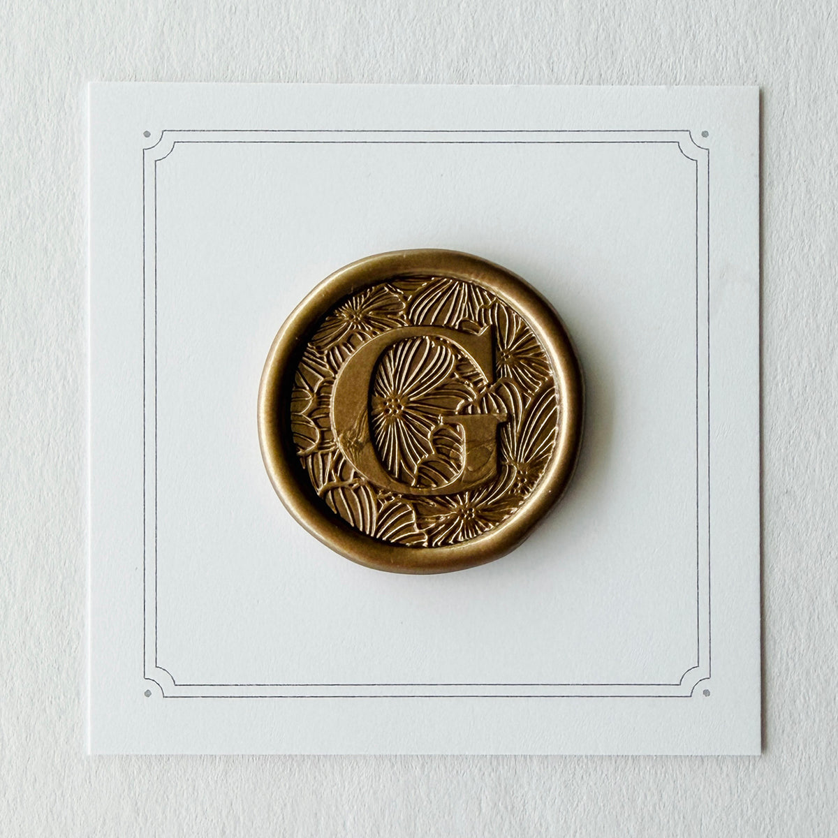 Initial Floral Serif Wax Seal Stamp (A-Z)
