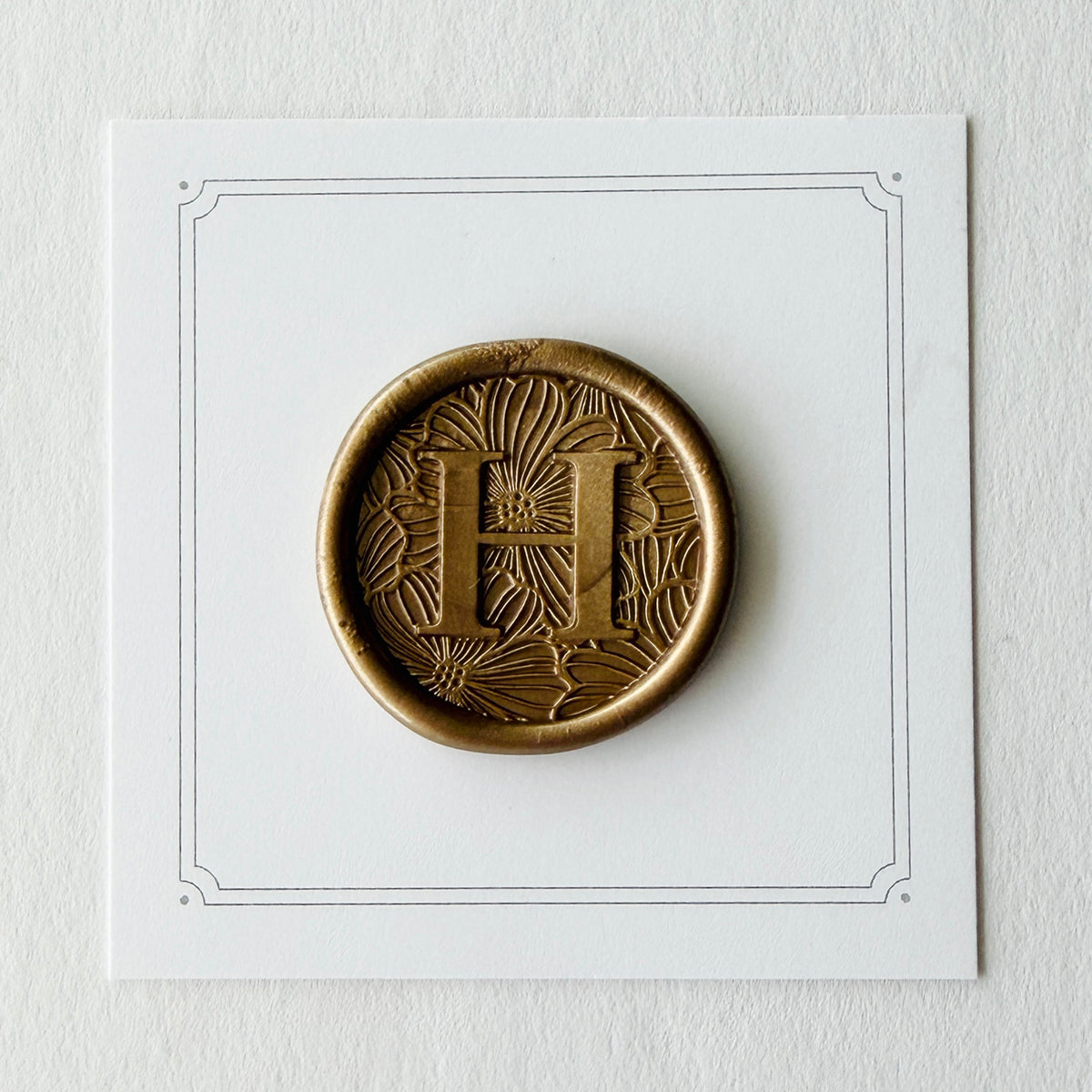 Initial Floral Serif Wax Seal Stamp (A-Z)