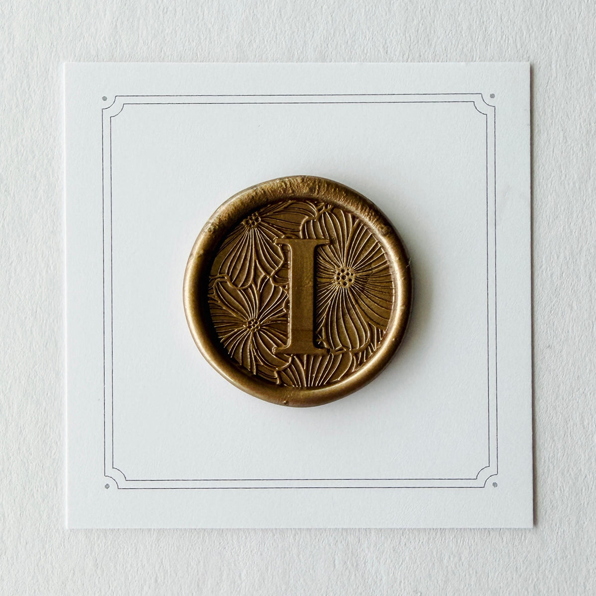 Initial Floral Serif Wax Seal Stamp (A-Z)