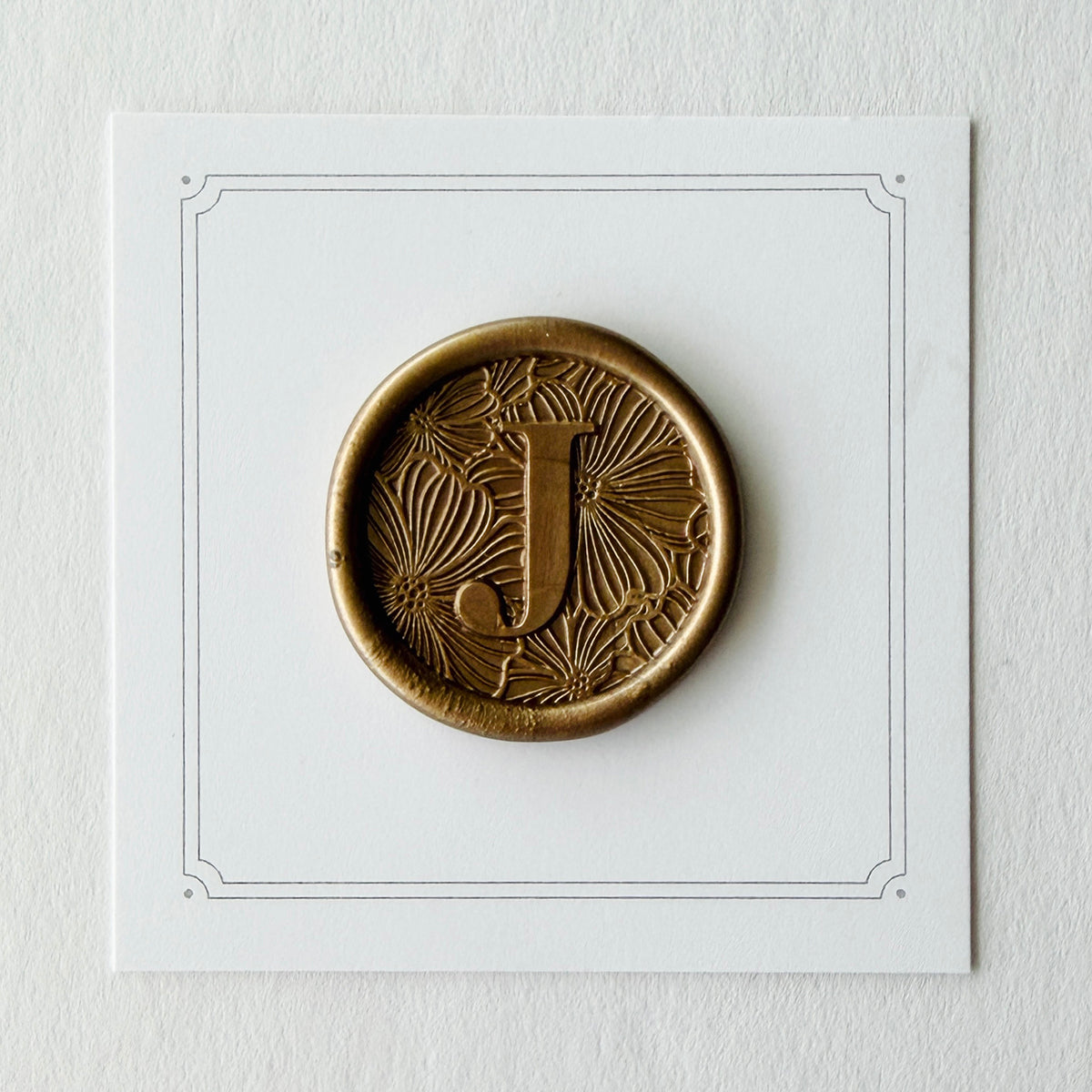 Initial Floral Serif Wax Seal Stamp (A-Z)