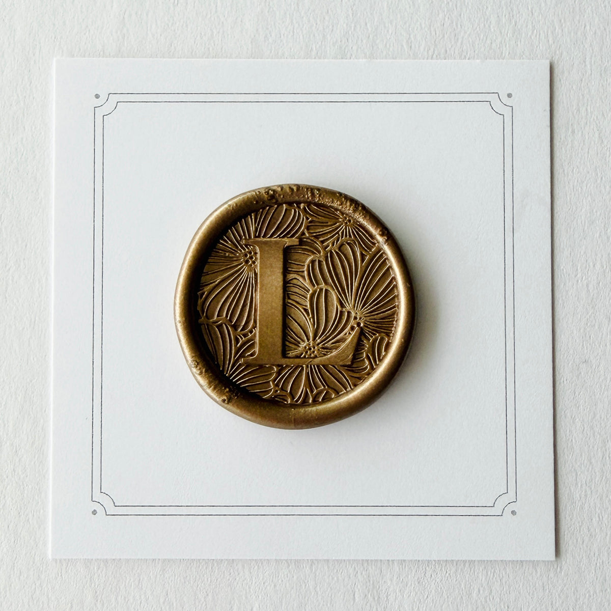 Initial Floral Serif Wax Seal Stamp (A-Z)