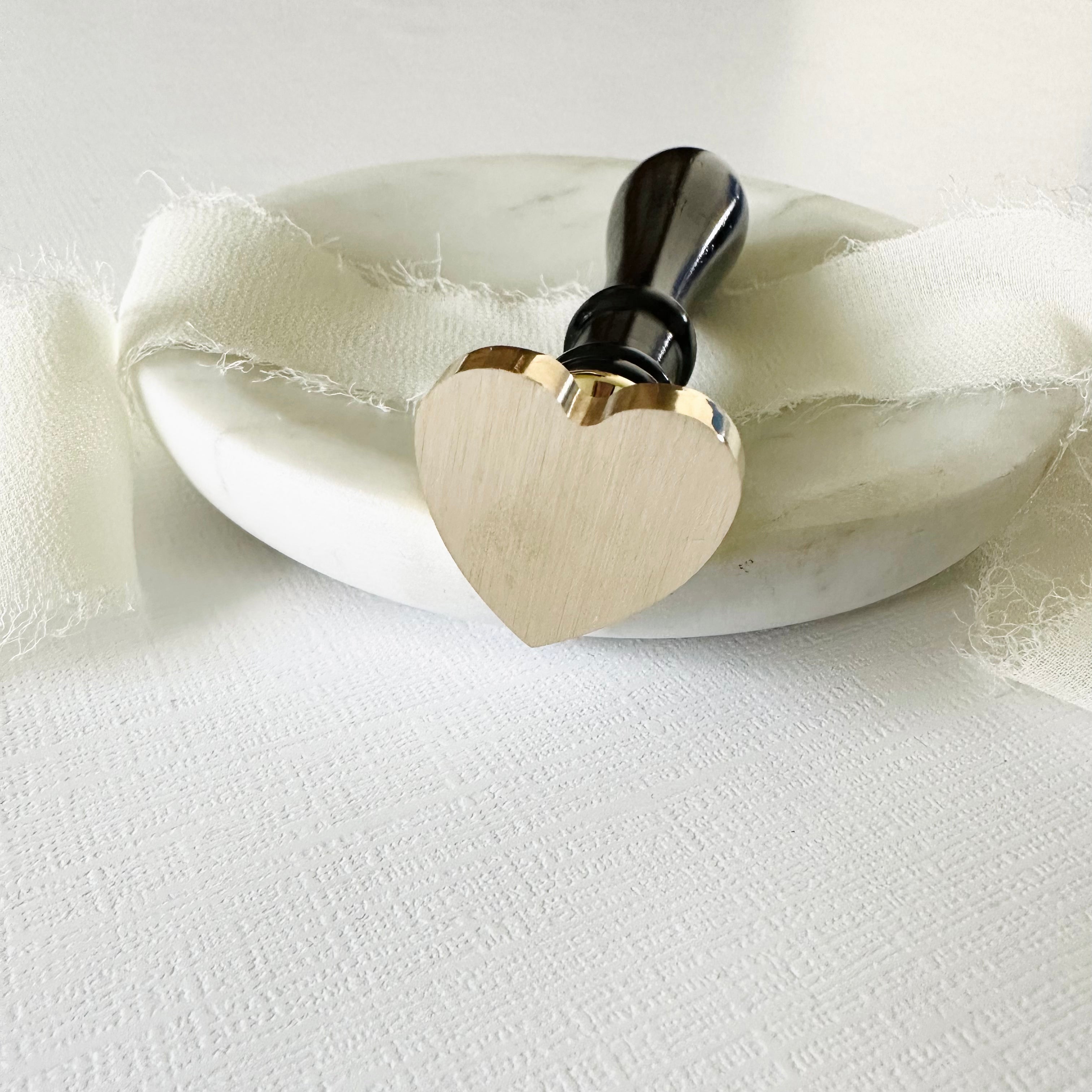 Blank Heart Wax Stamp
