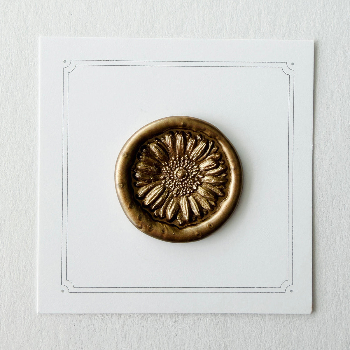 Feverfew Daisy Wax Seal Stamp 3-D