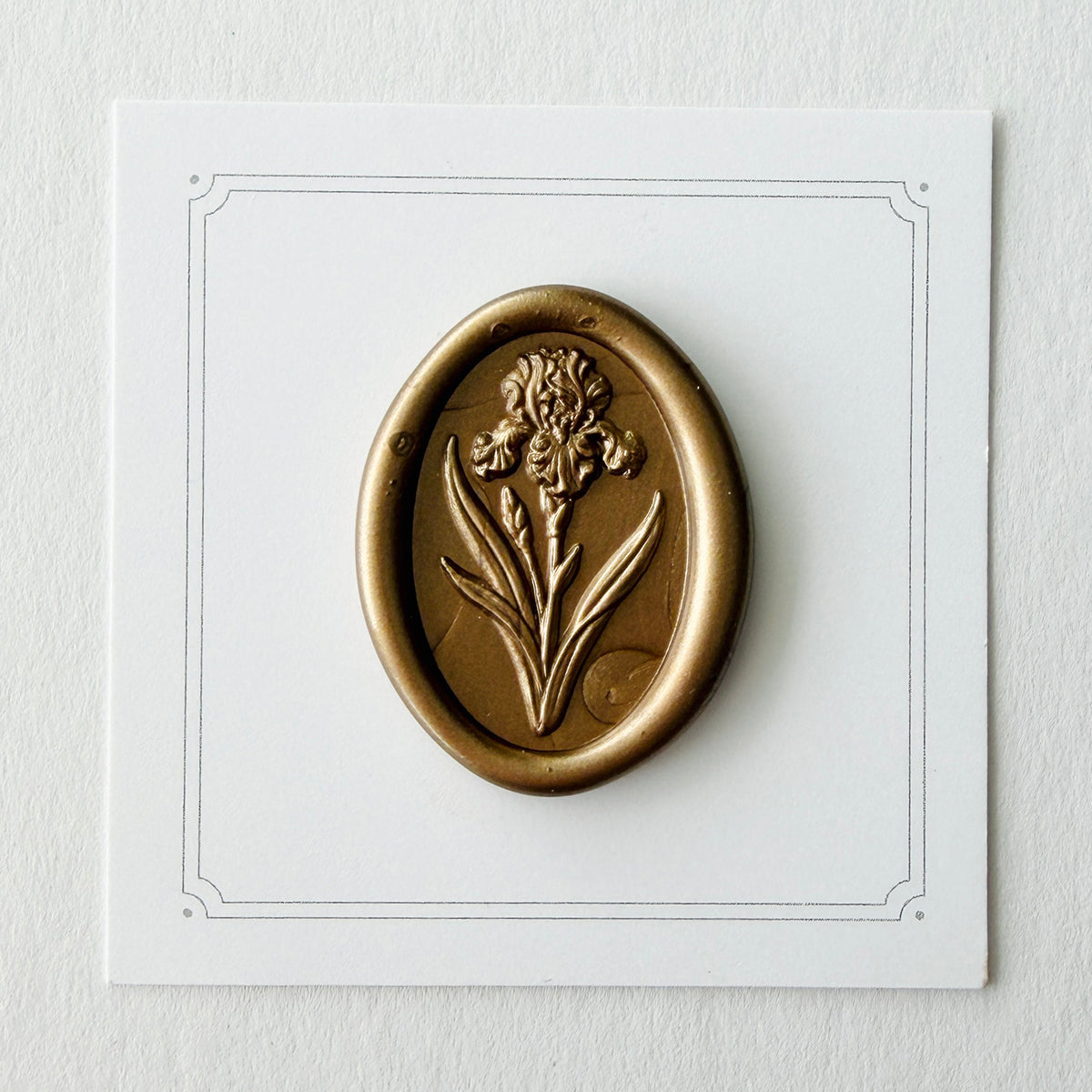 Bloomed Iris Wax Seal Stamp 3-D