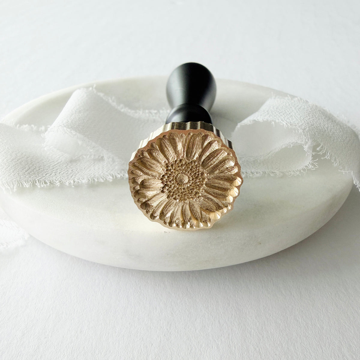 Feverfew Daisy Wax Seal Stamp 3-D