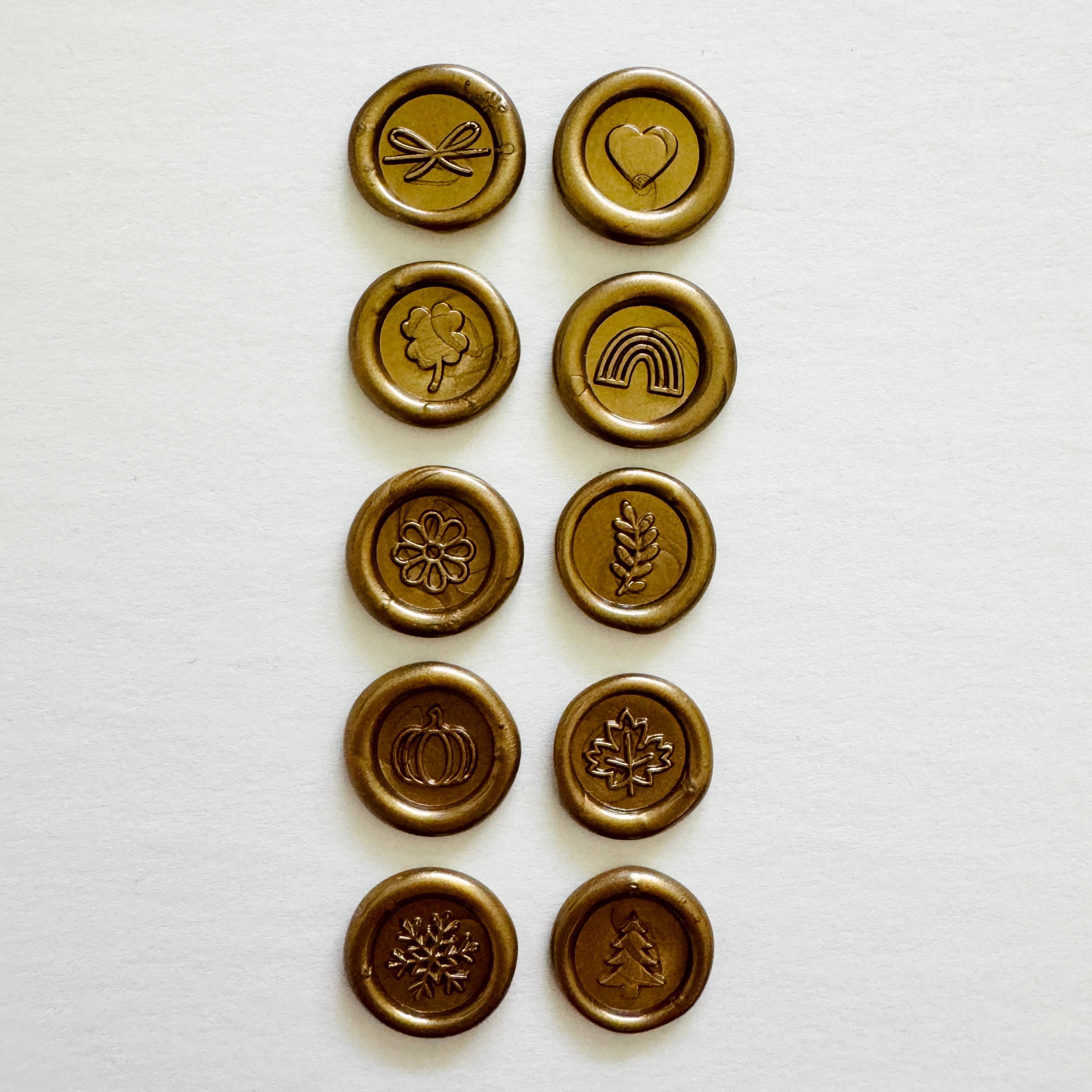Mini Stamp Wax Seal Set (5 double-sided stamps)
