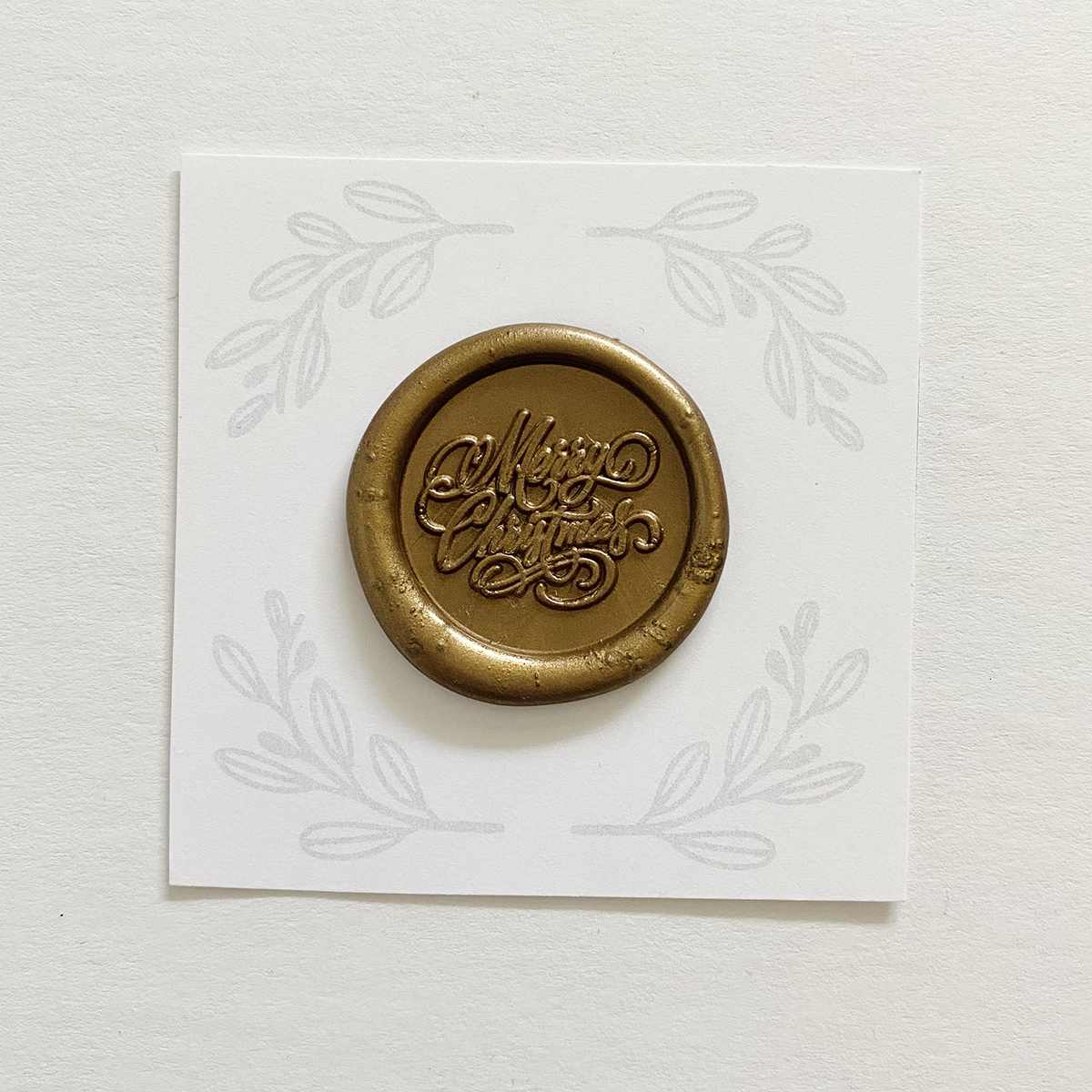 Merry Christmas Script Wax Seal Stamp