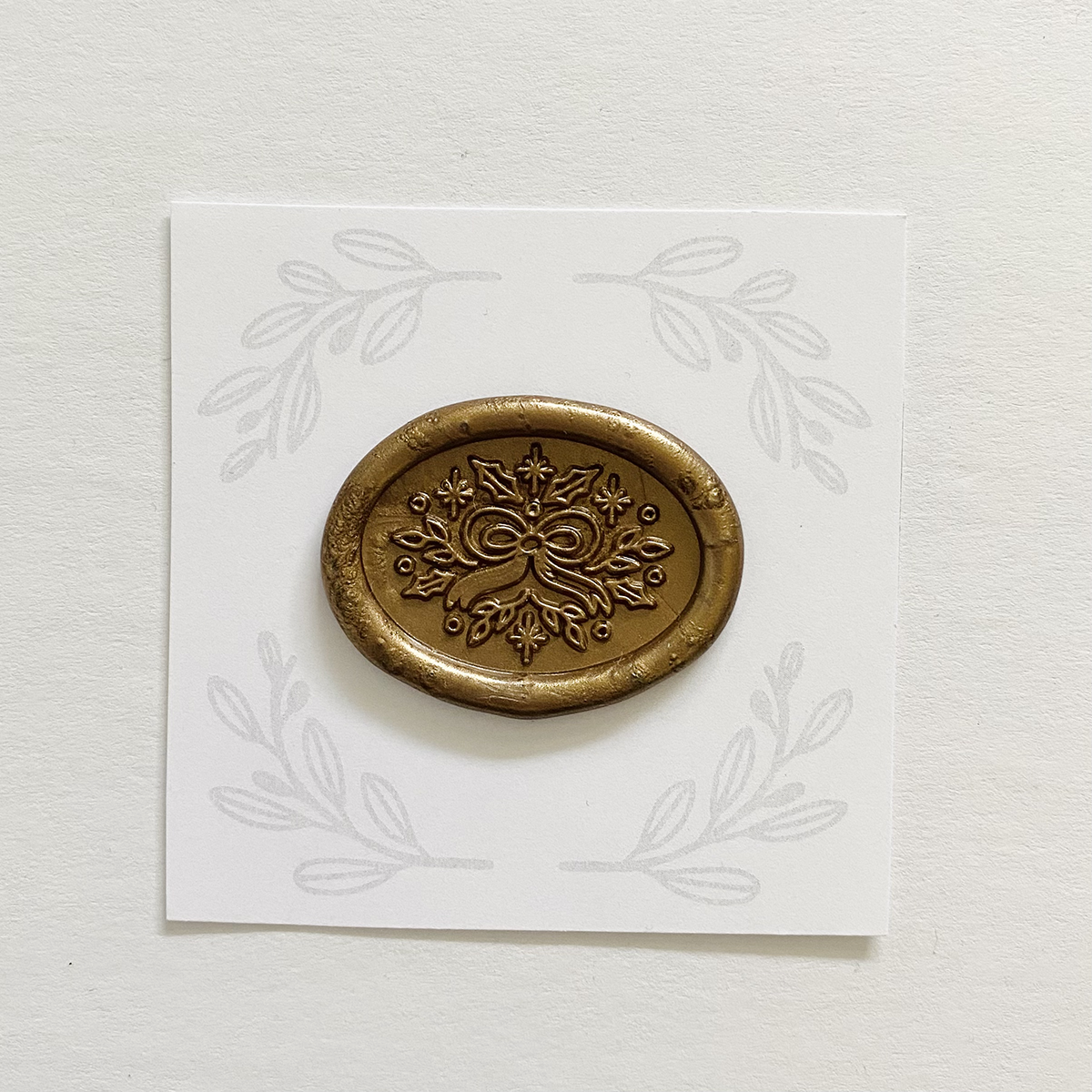 Oval Bow Wax Seal Stamp