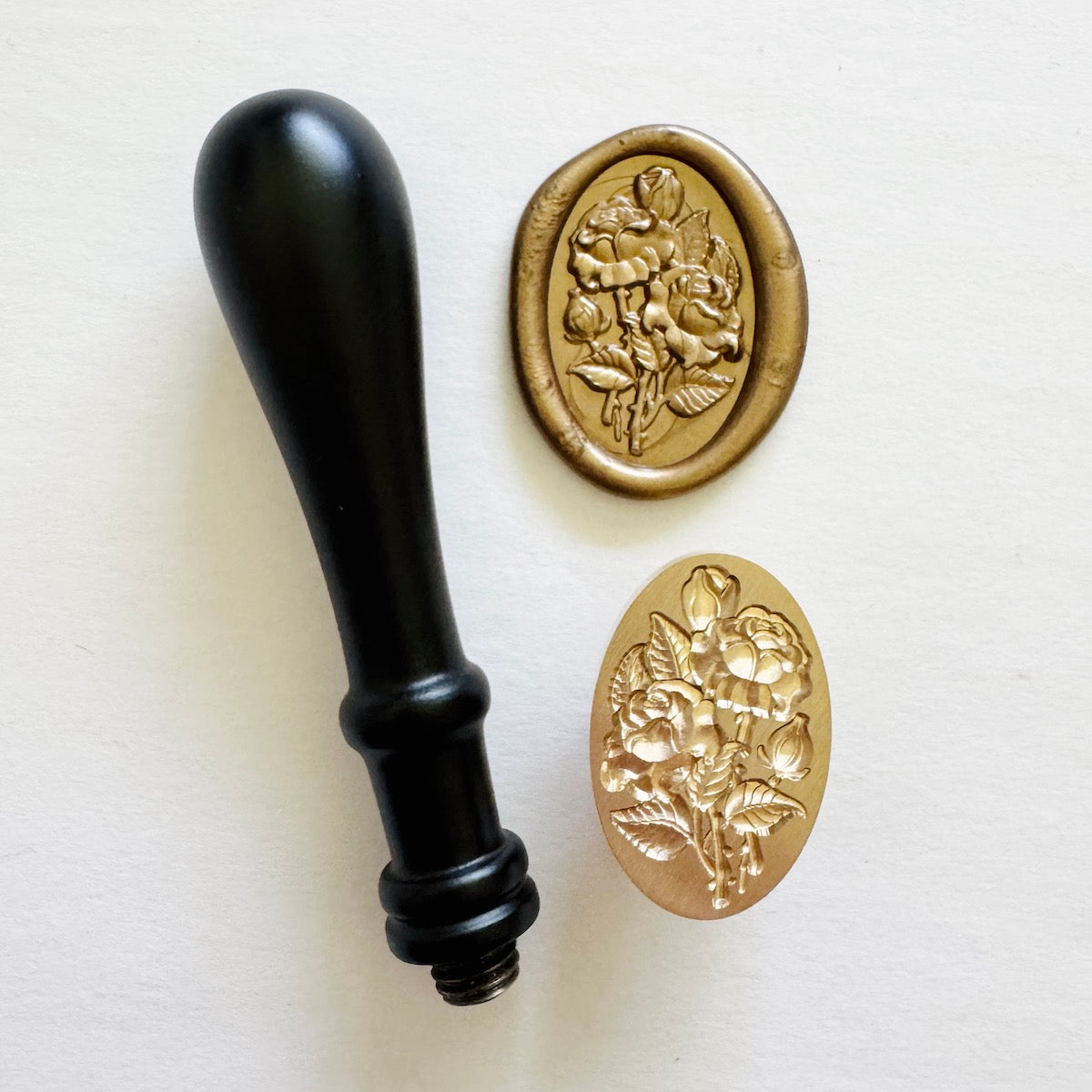 Oval Rose Wax Stamp 3-D