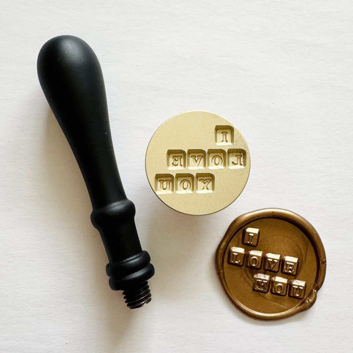 I Love You Wax Seal Stamp 3-D