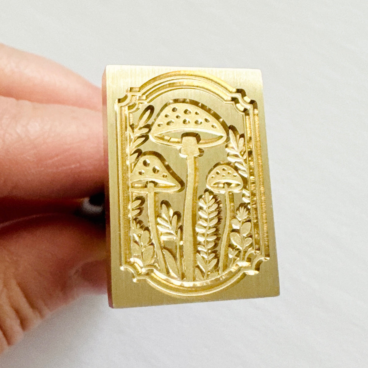 Mushroom Rectangle Wax Seal Stamp