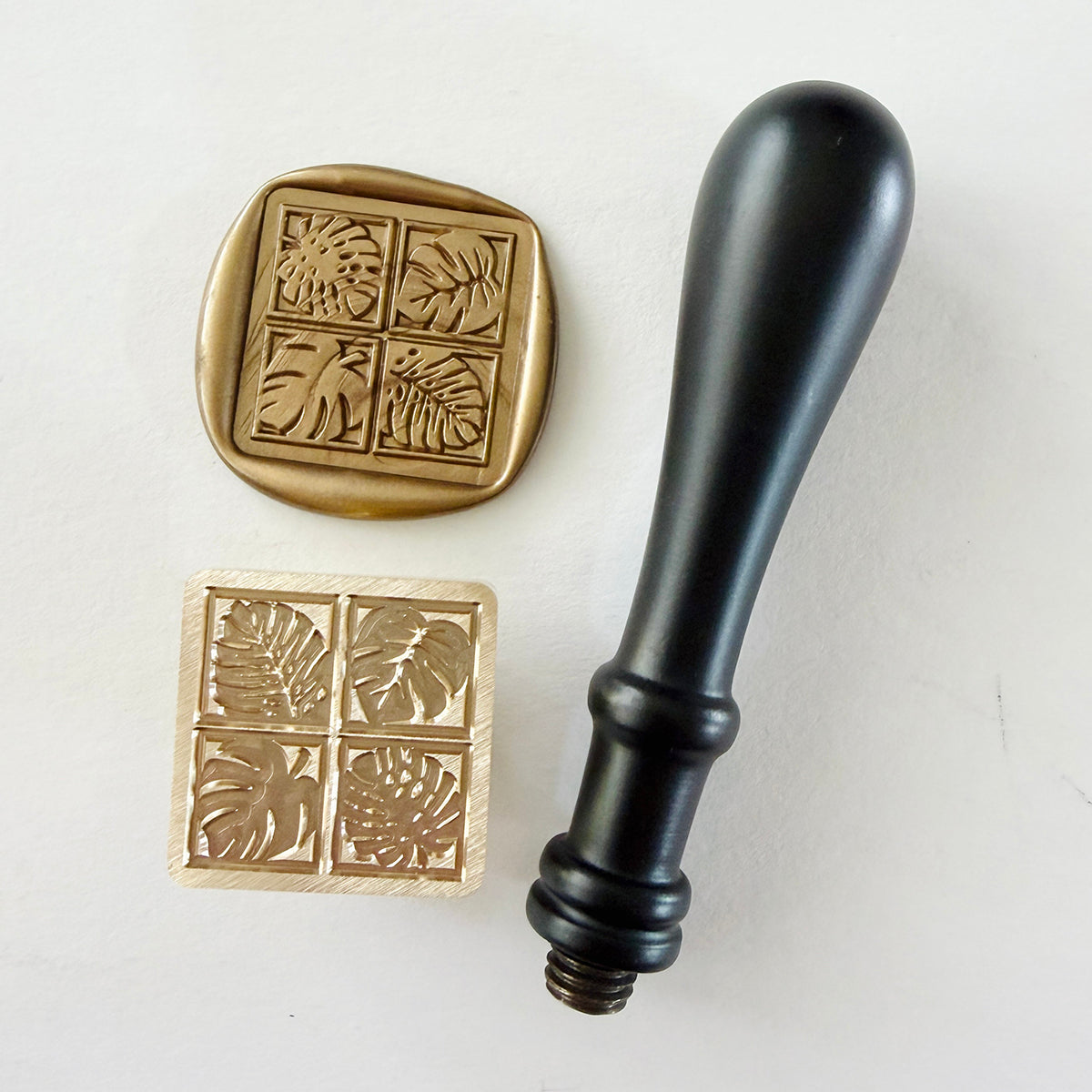 Leaf Grid Wax Seal Stamp