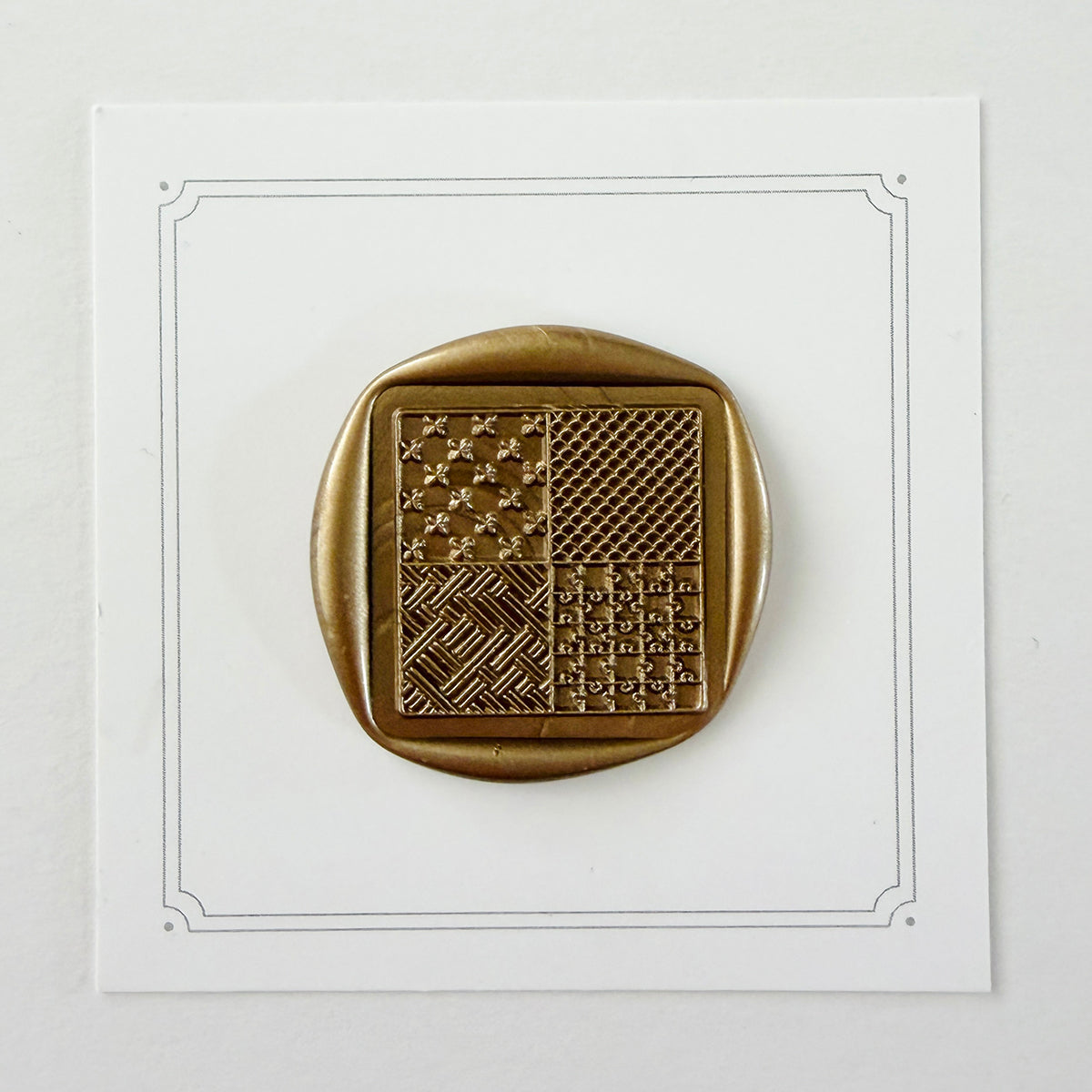 Quilt Grid Wax Seal Stamp