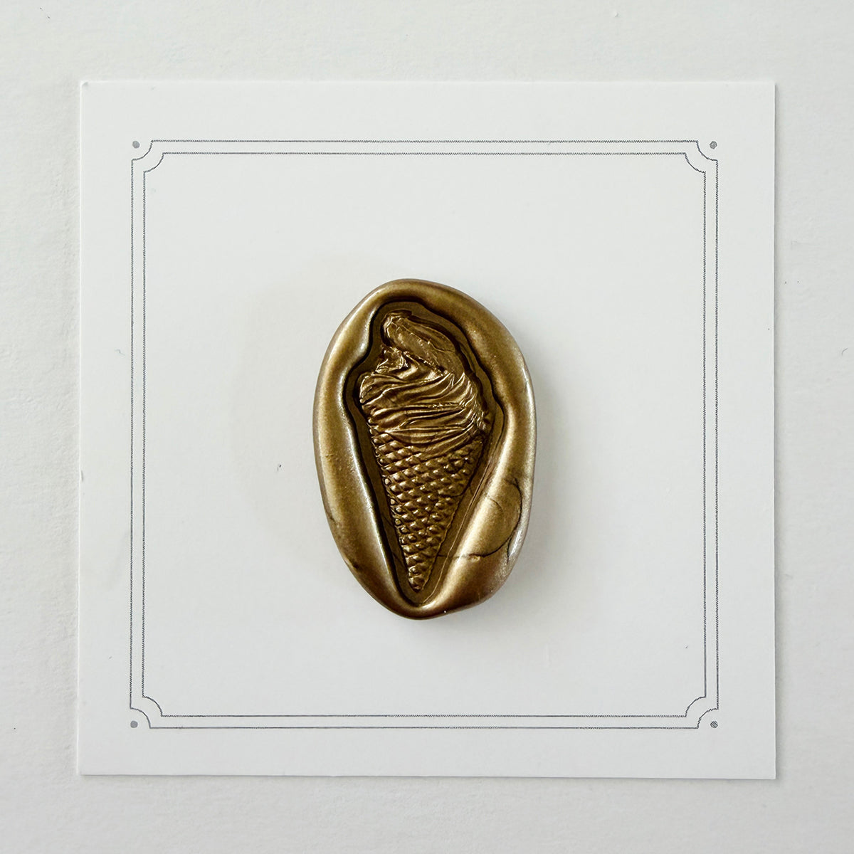 Ice Cream Cone Wax Seal Stamp 3-D