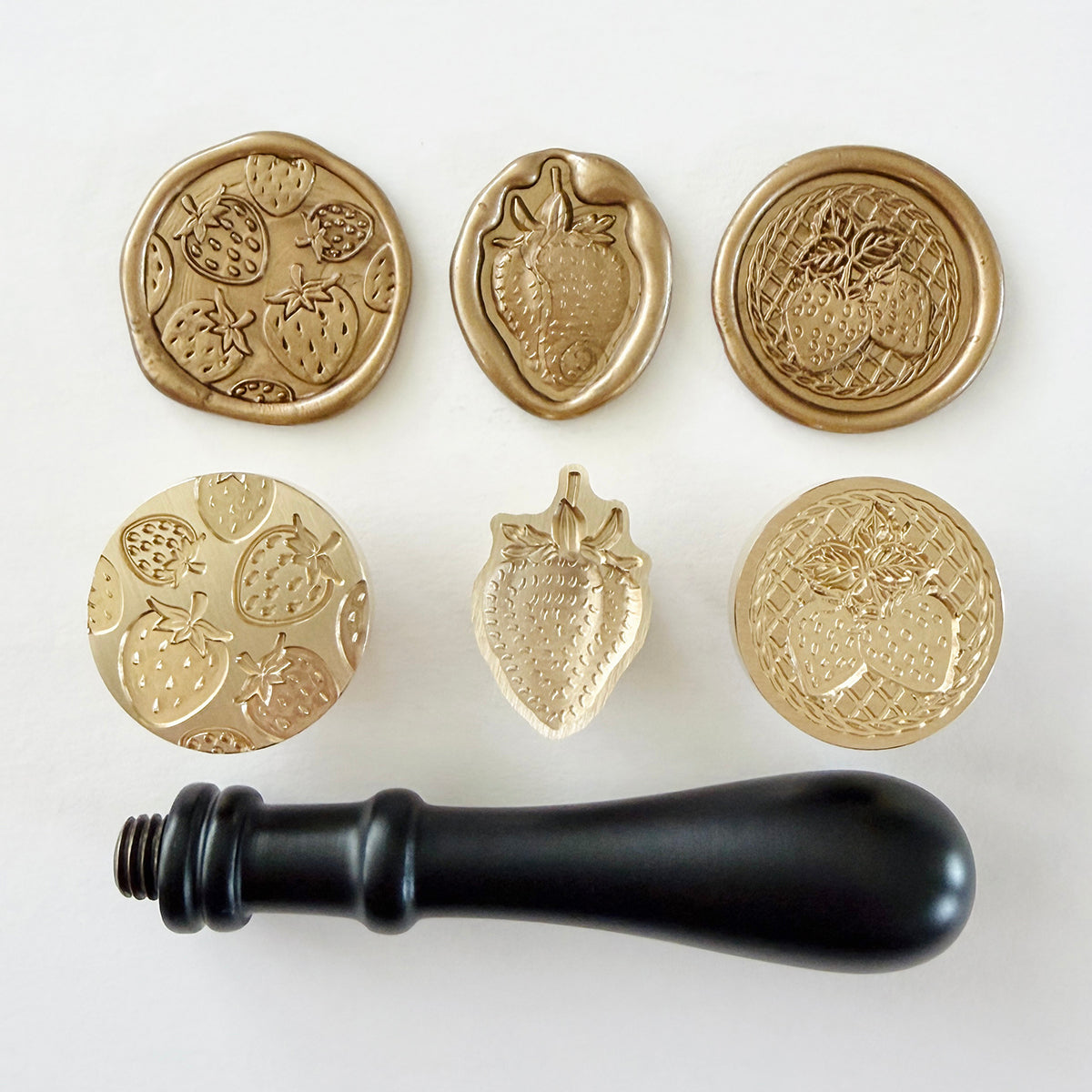 Strawberry Wax Seal Stamp Set (Set of 3)
