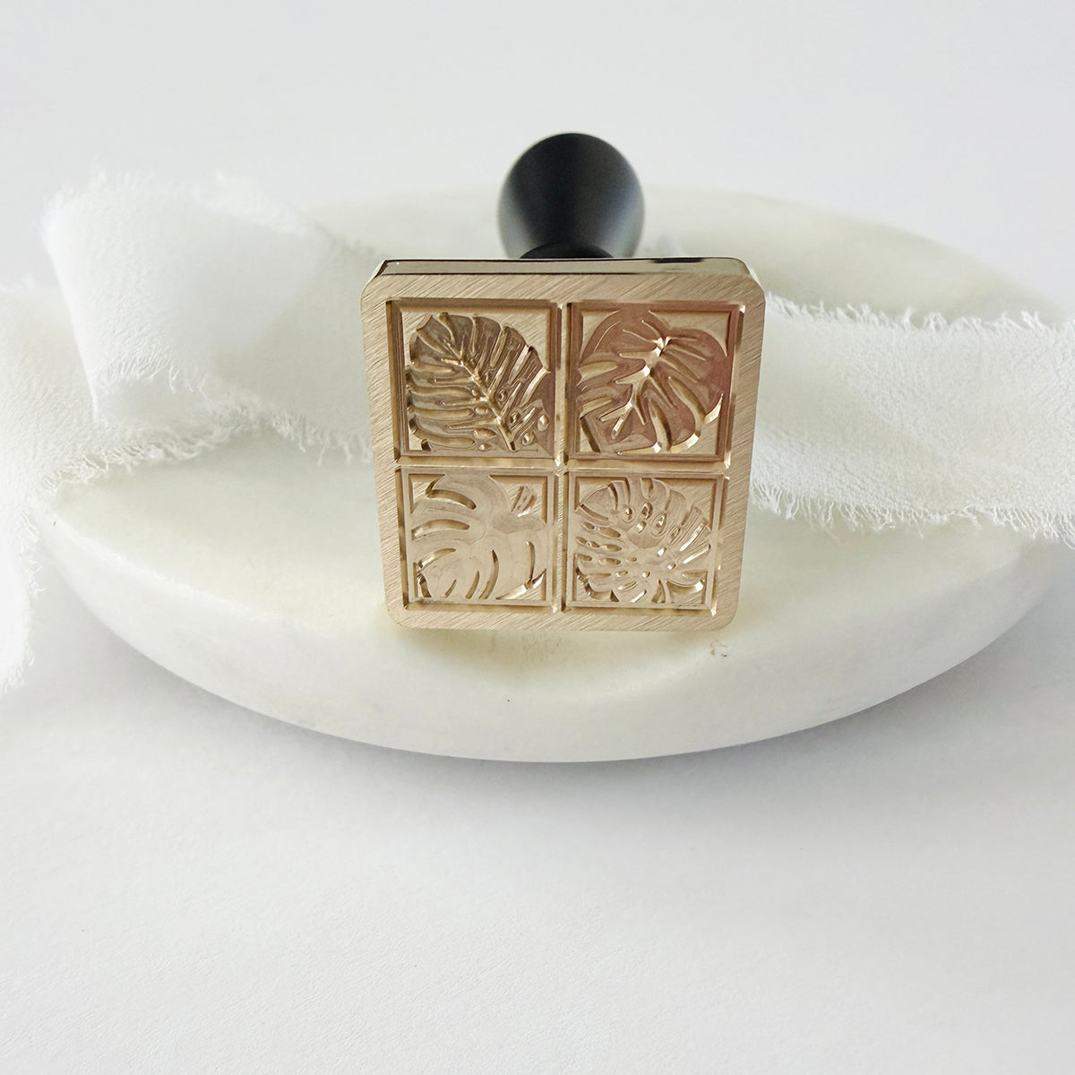 Leaf Grid Wax Seal Stamp