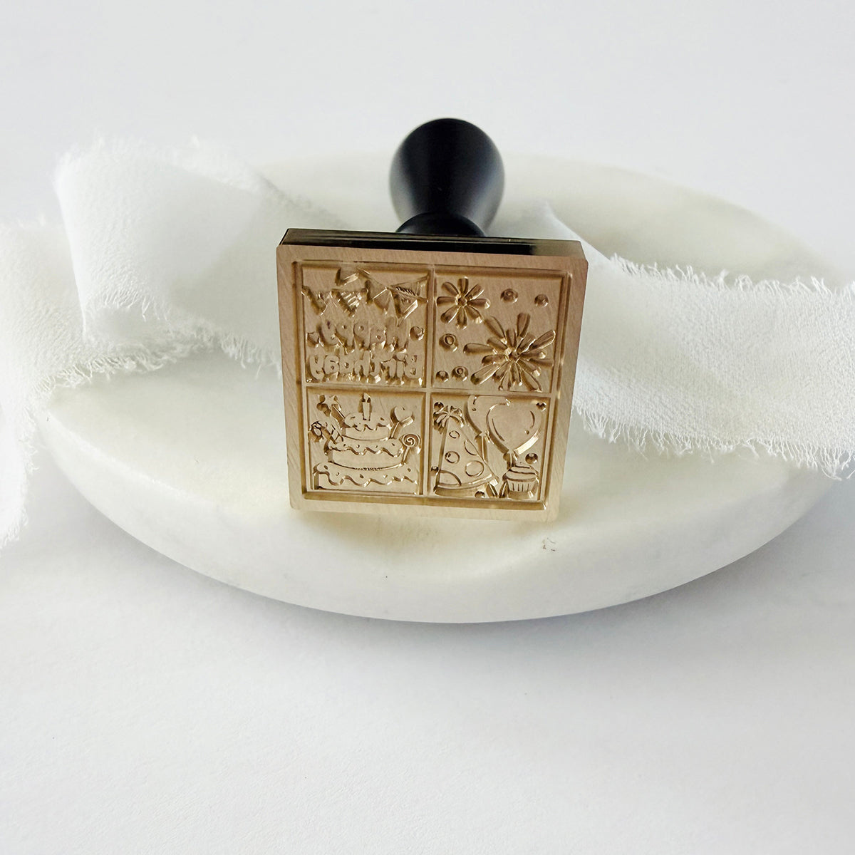 Happy Birthday Grid Wax Seal Stamp