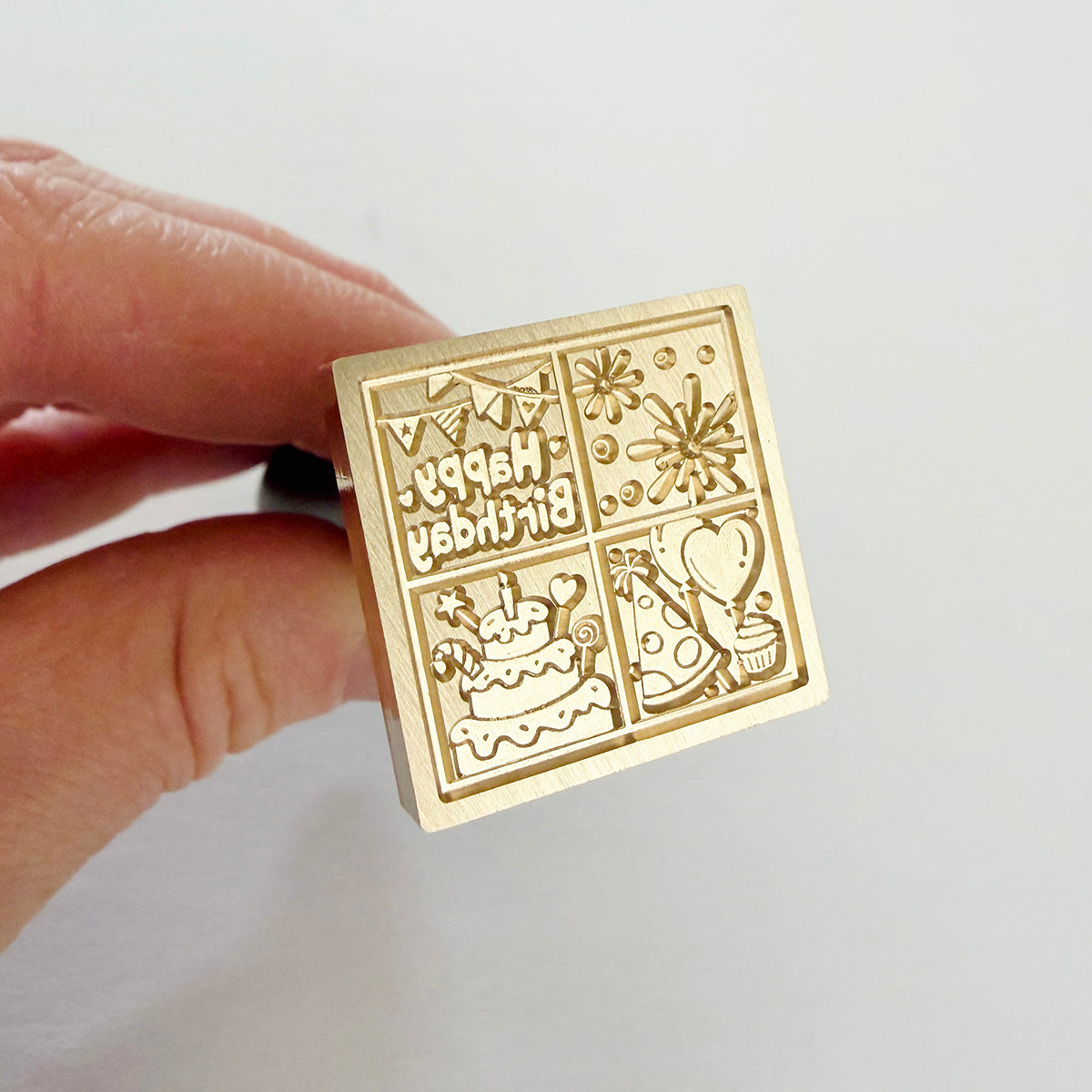 Happy Birthday Grid Wax Seal Stamp
