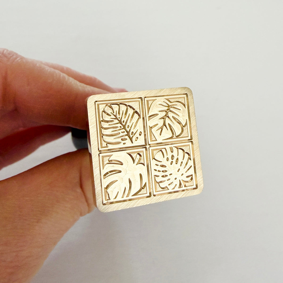 Leaf Grid Wax Seal Stamp