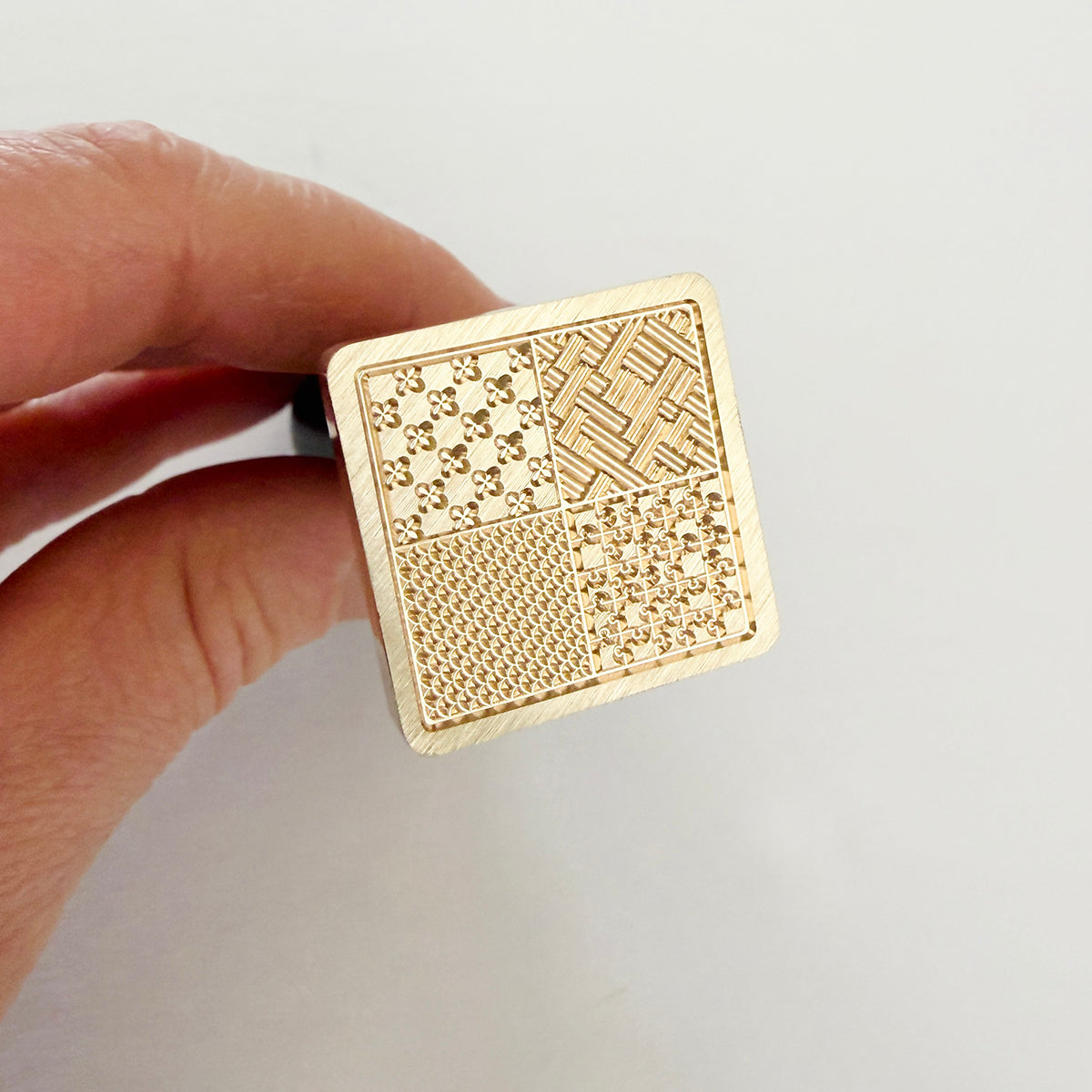 Quilt Grid Wax Seal Stamp