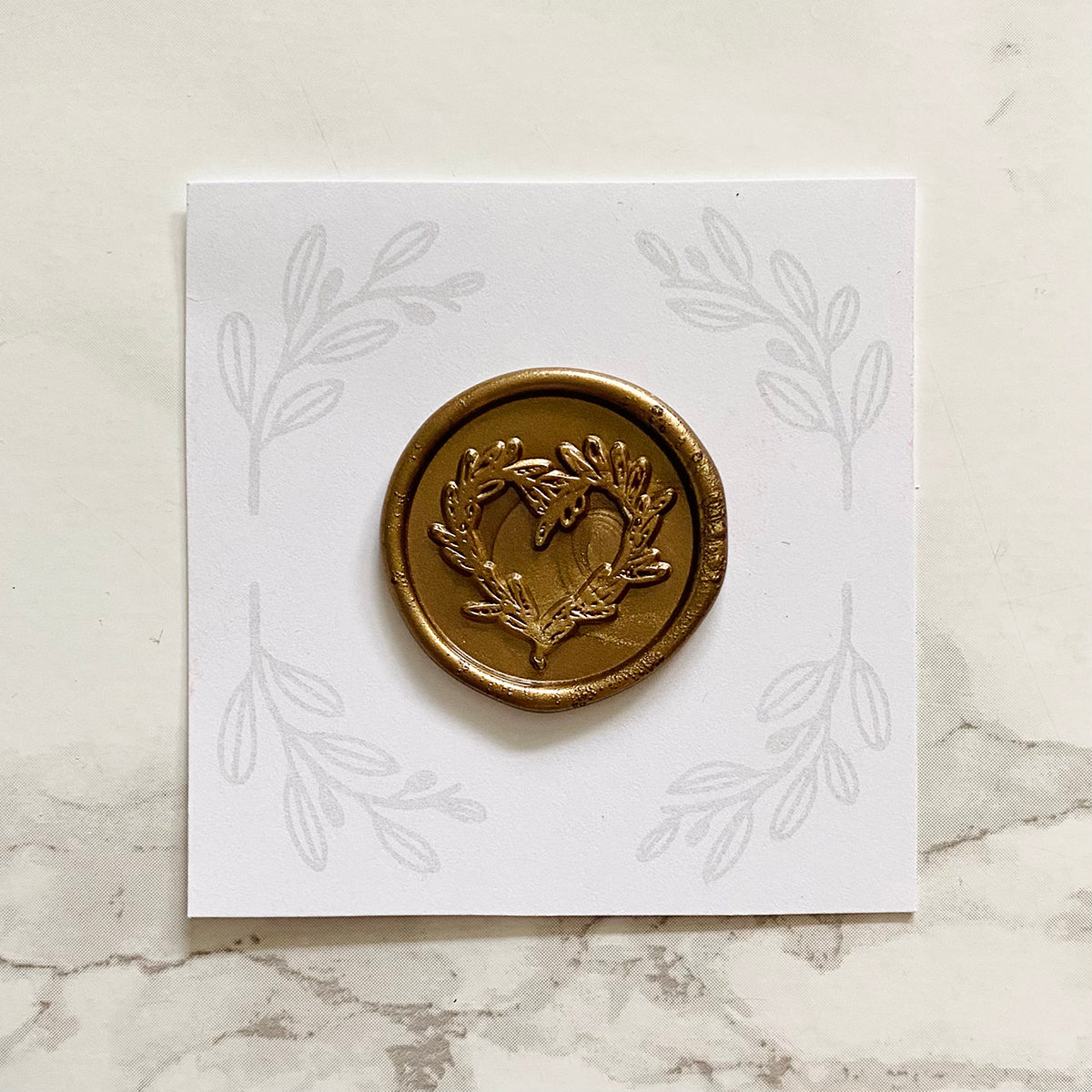 Heart Wreath Wax Stamp