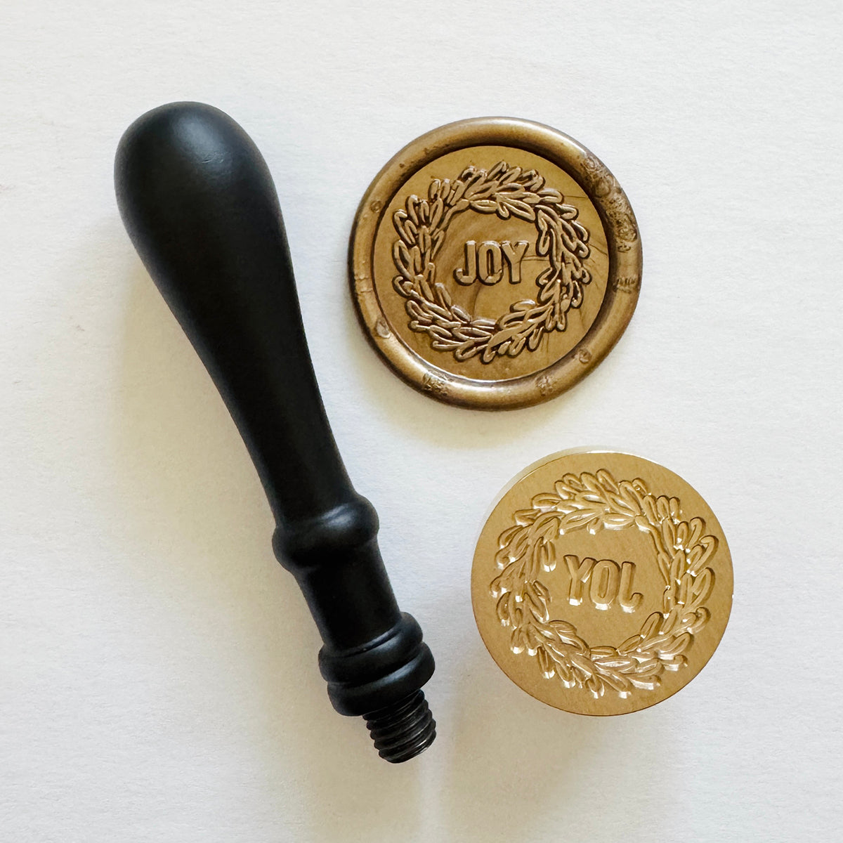 Joy Wreath Wax Stamp
