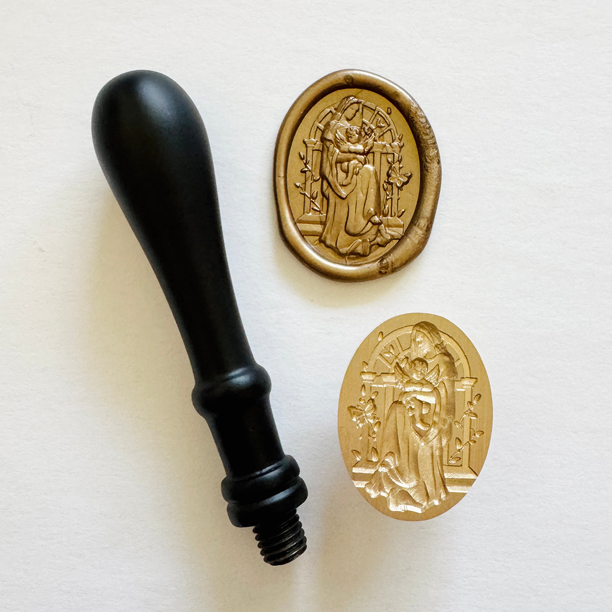 Holy Mother and Child Wax Stamp 3-D
