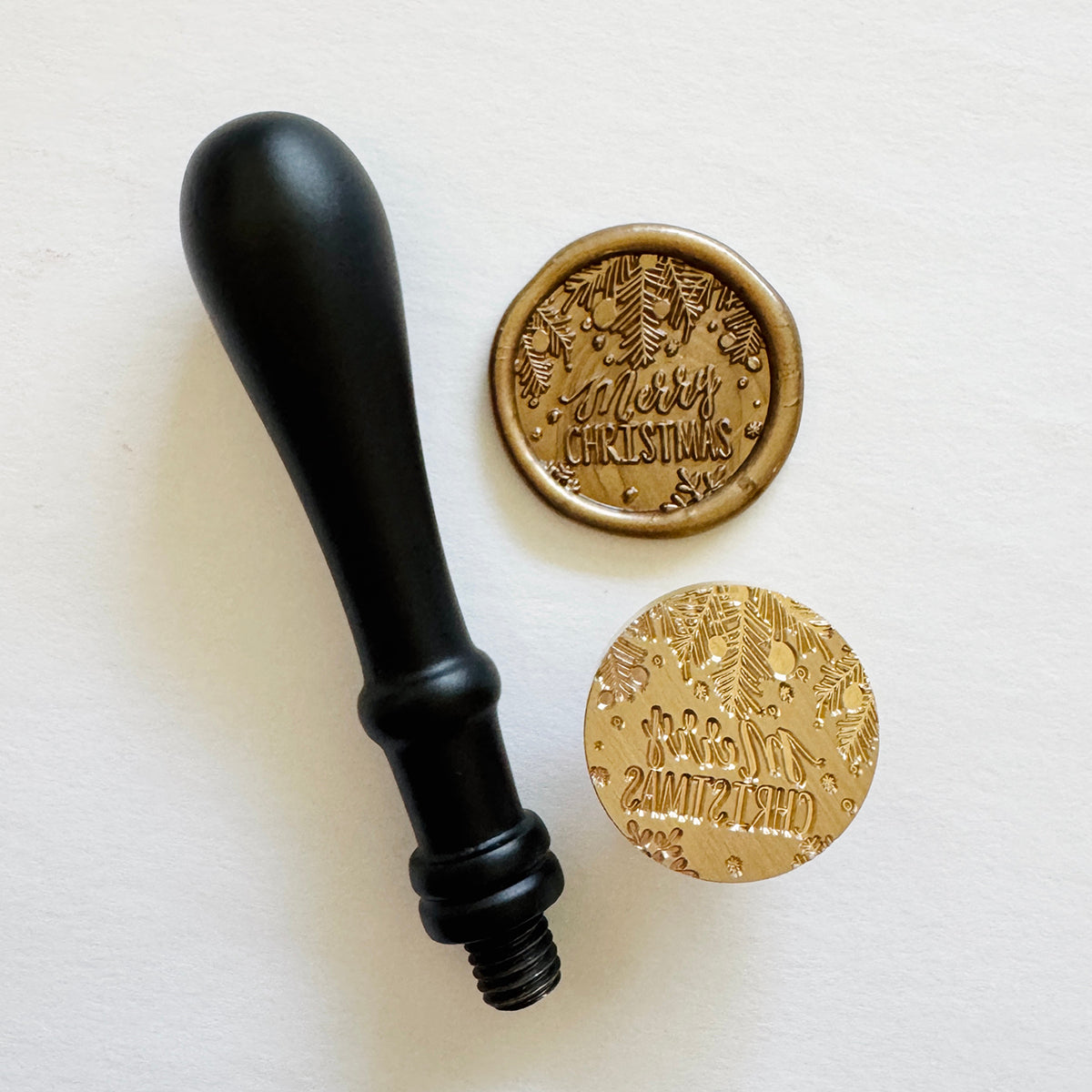 Merry Christmas Pines Wax Stamp