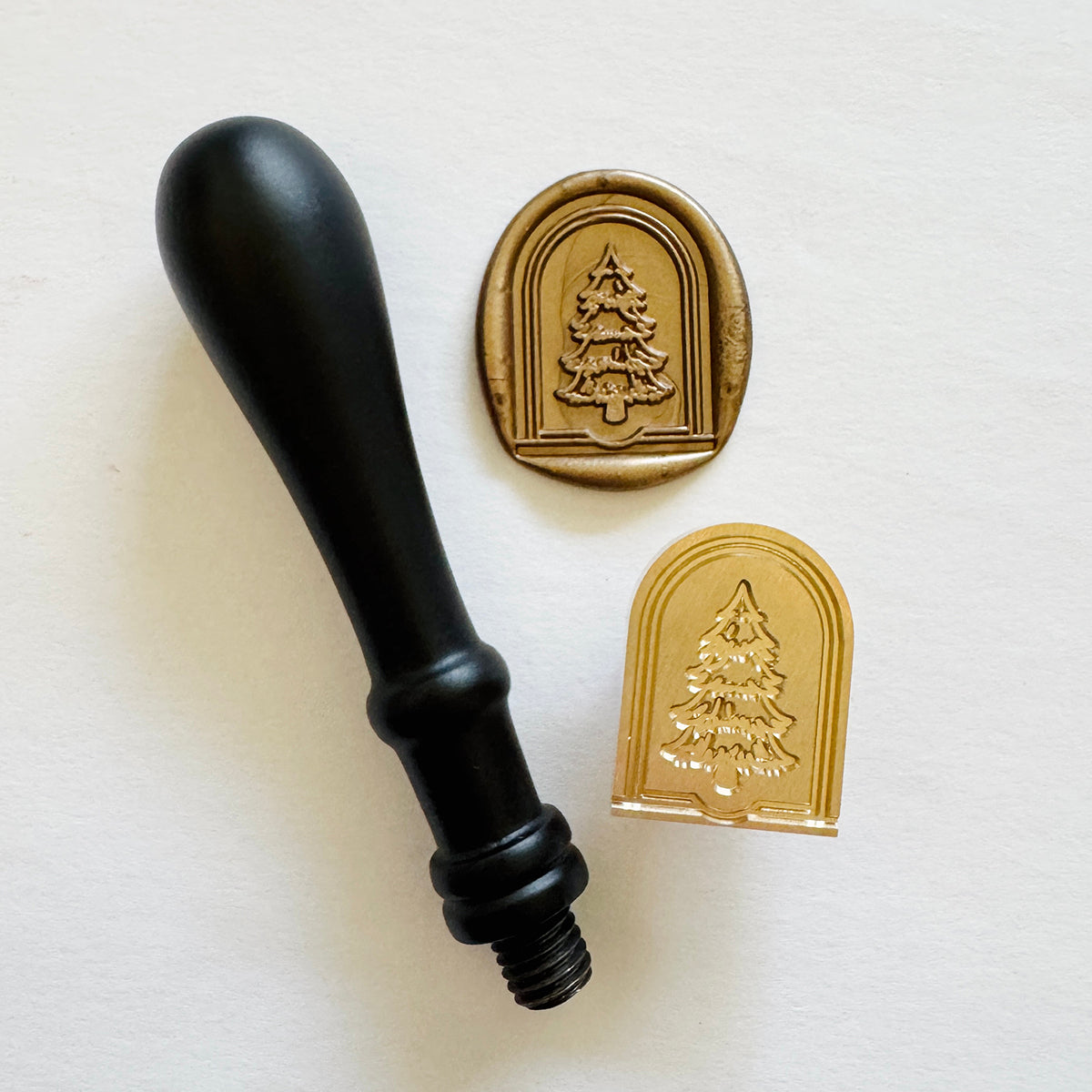 Arched Christmas Tree Wax Stamp