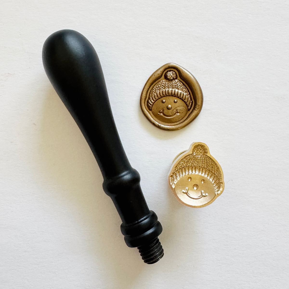 Mini Snowman Head Wax Stamp 3-D