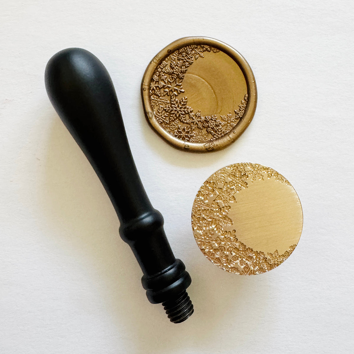 Crescent Snowflake Wax Stamp