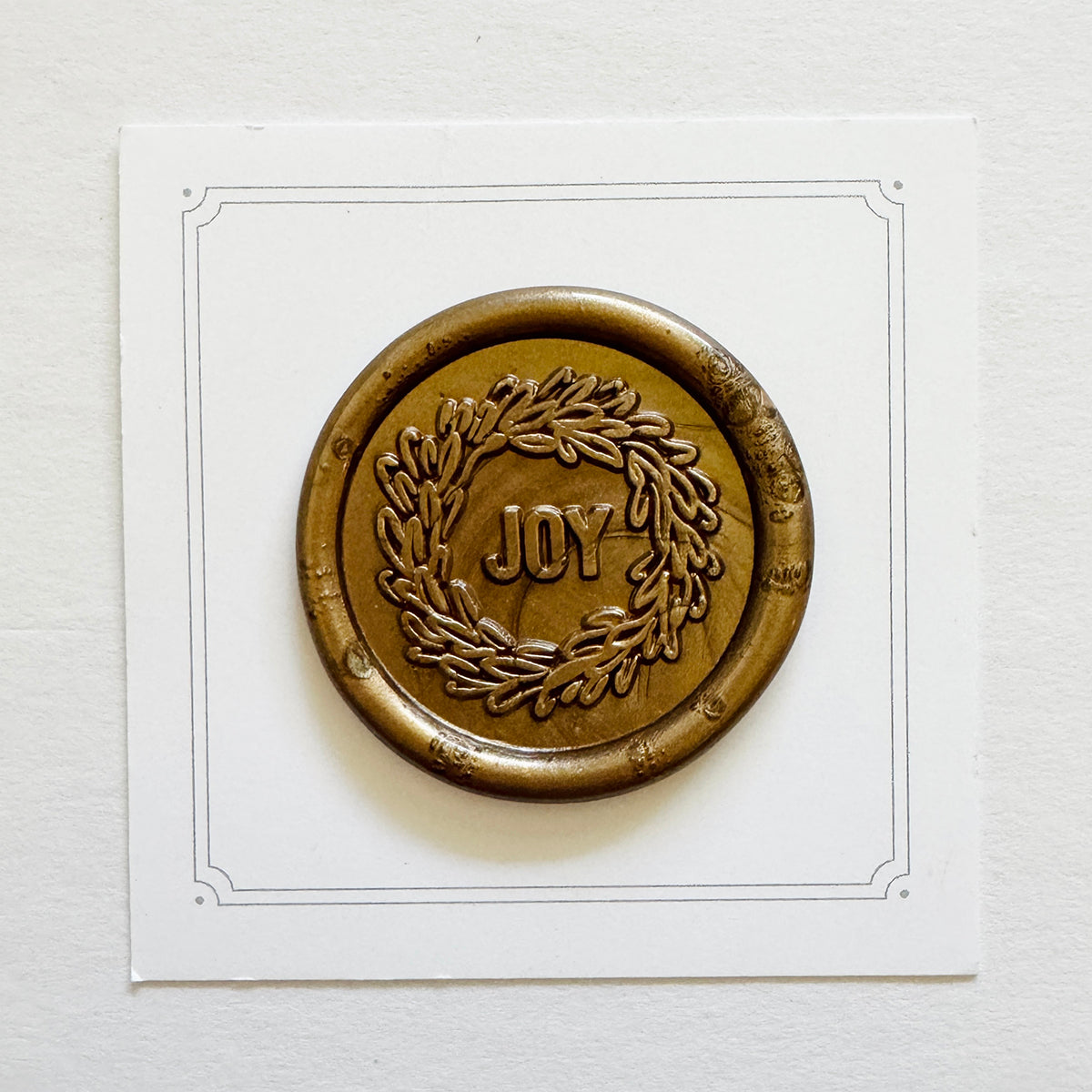 Joy Wreath Wax Stamp