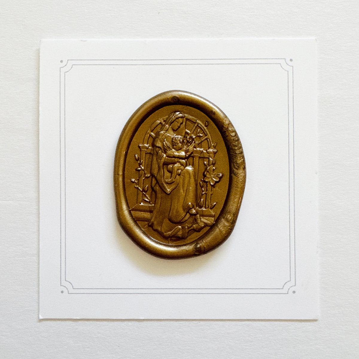 Holy Mother and Child Wax Stamp 3-D