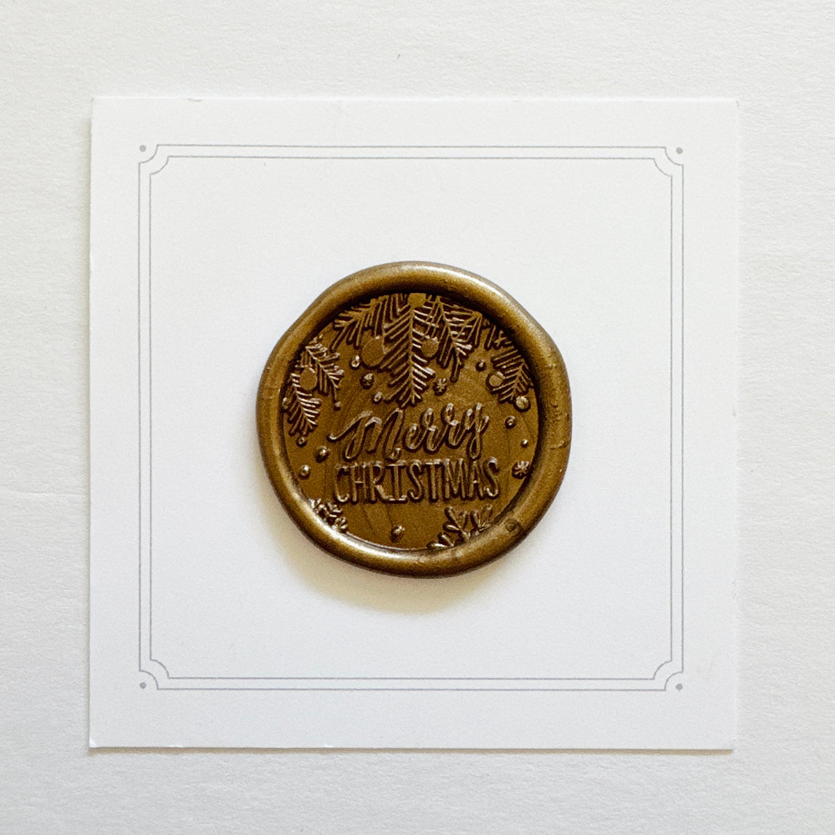 Merry Christmas Pines Wax Stamp