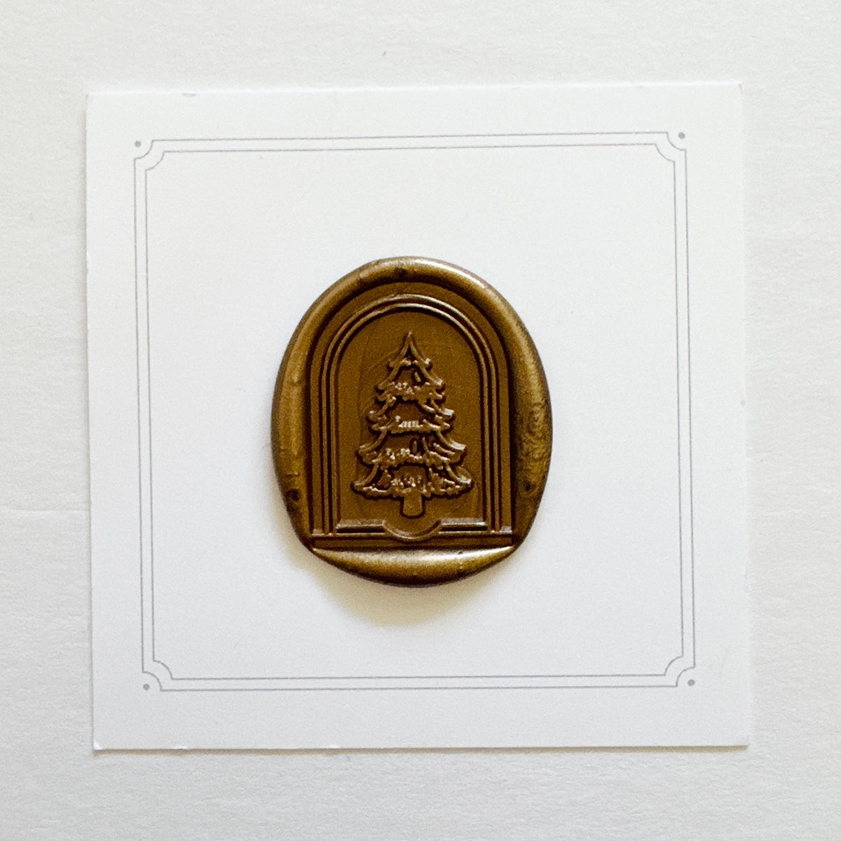 Arched Christmas Tree Wax Stamp