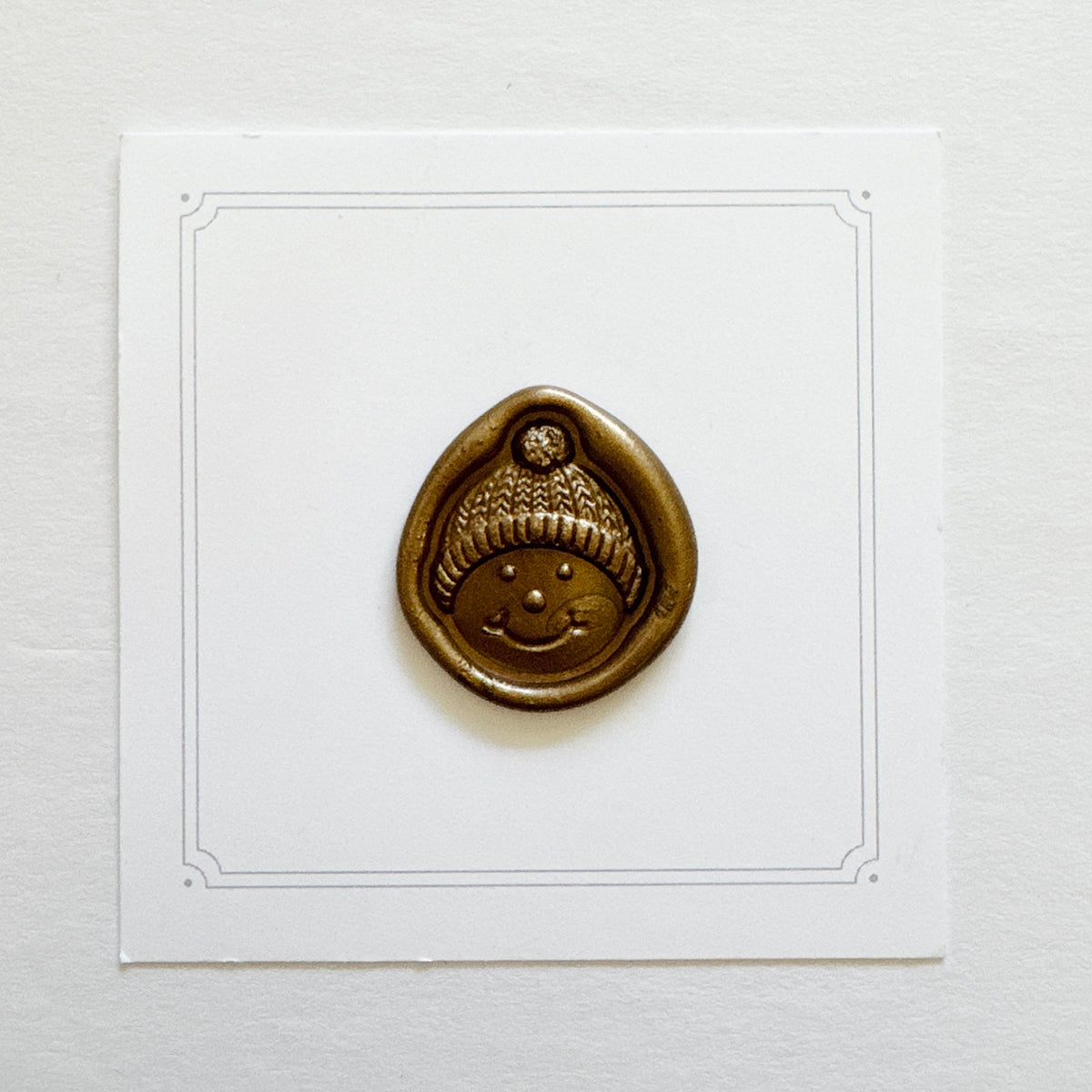 Mini Snowman Head Wax Stamp 3-D