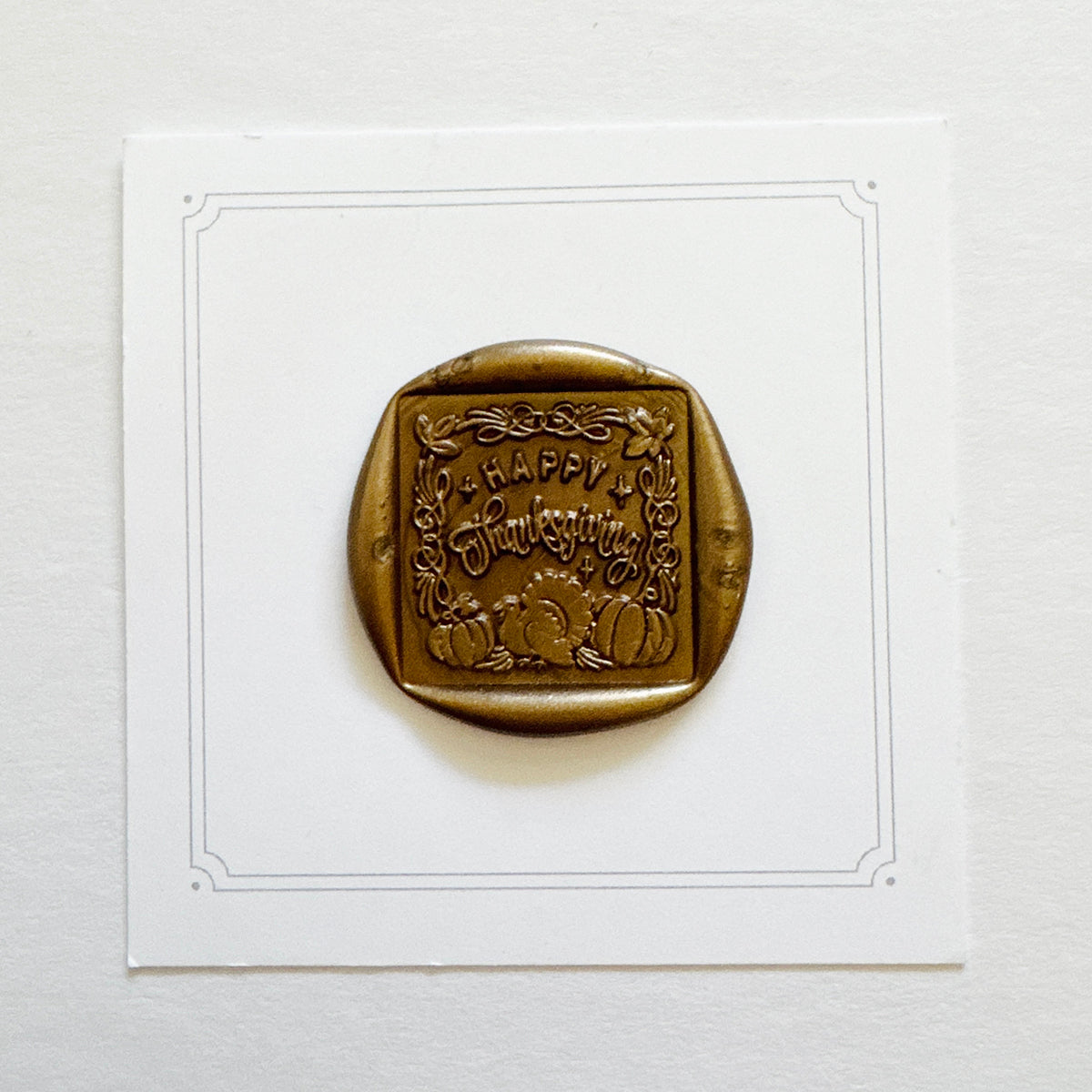 Happy Thanksgiving Turkey Wax Stamp