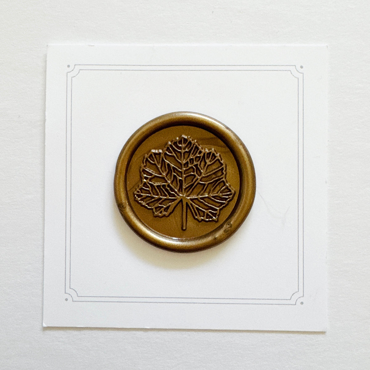 Golden Maple Leaf Wax Stamp