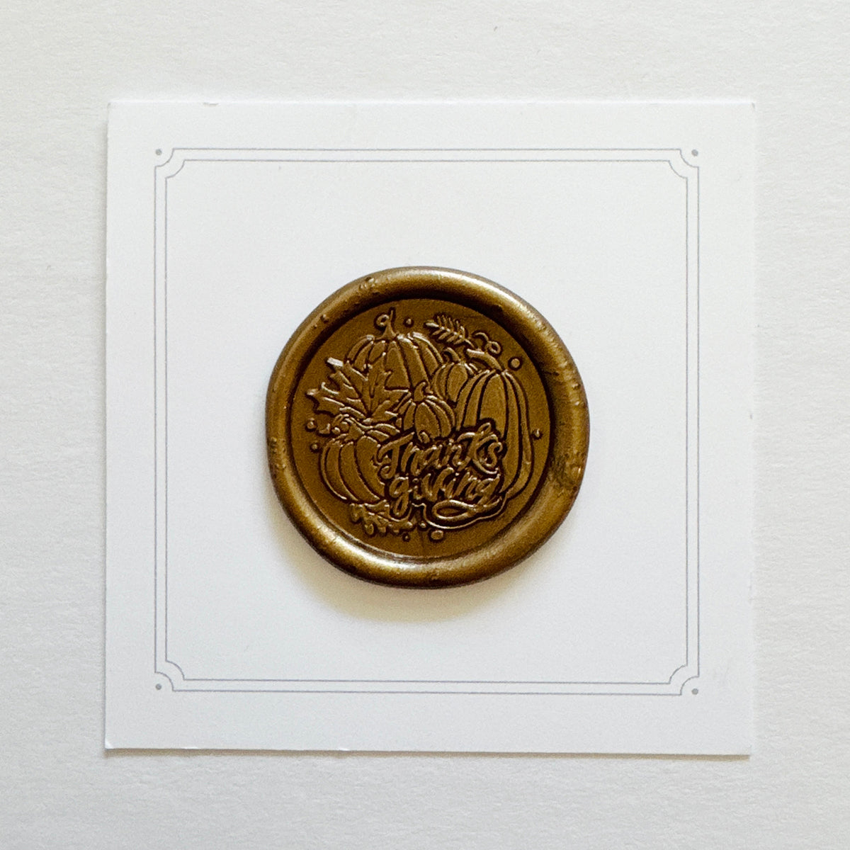 Thanksgiving Pumpkins Wax Stamp