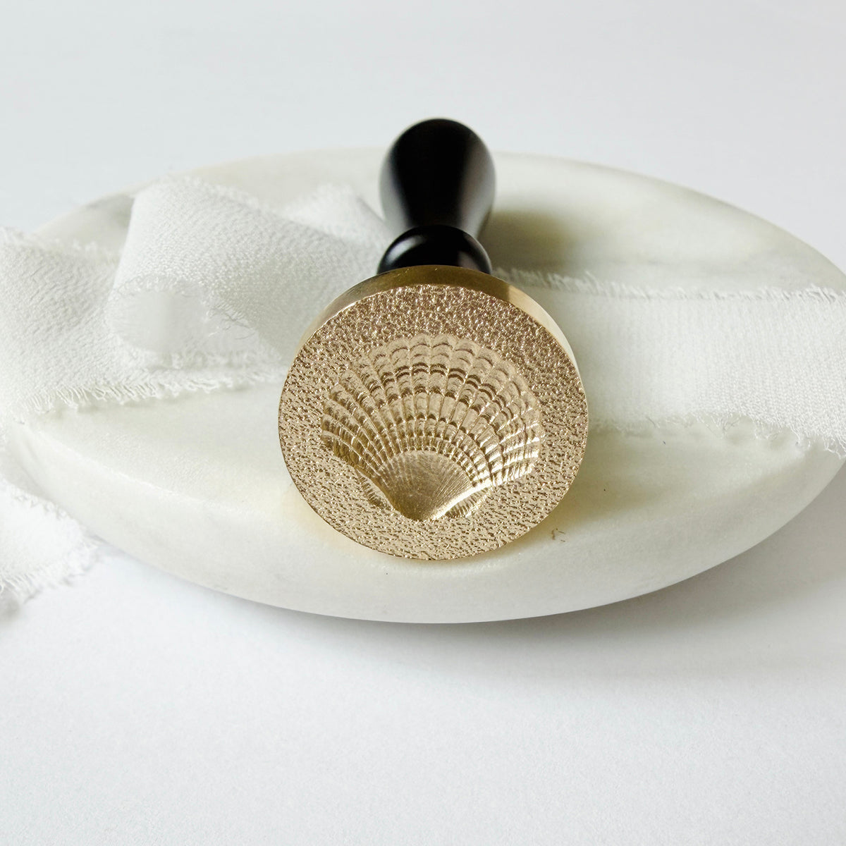Tidal Scallop Wax Seal Stamp 3-D