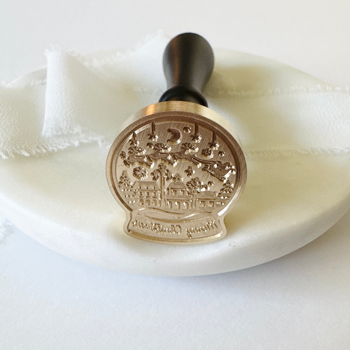 Merry Christmas Snow Globe Wax Seal Stamp