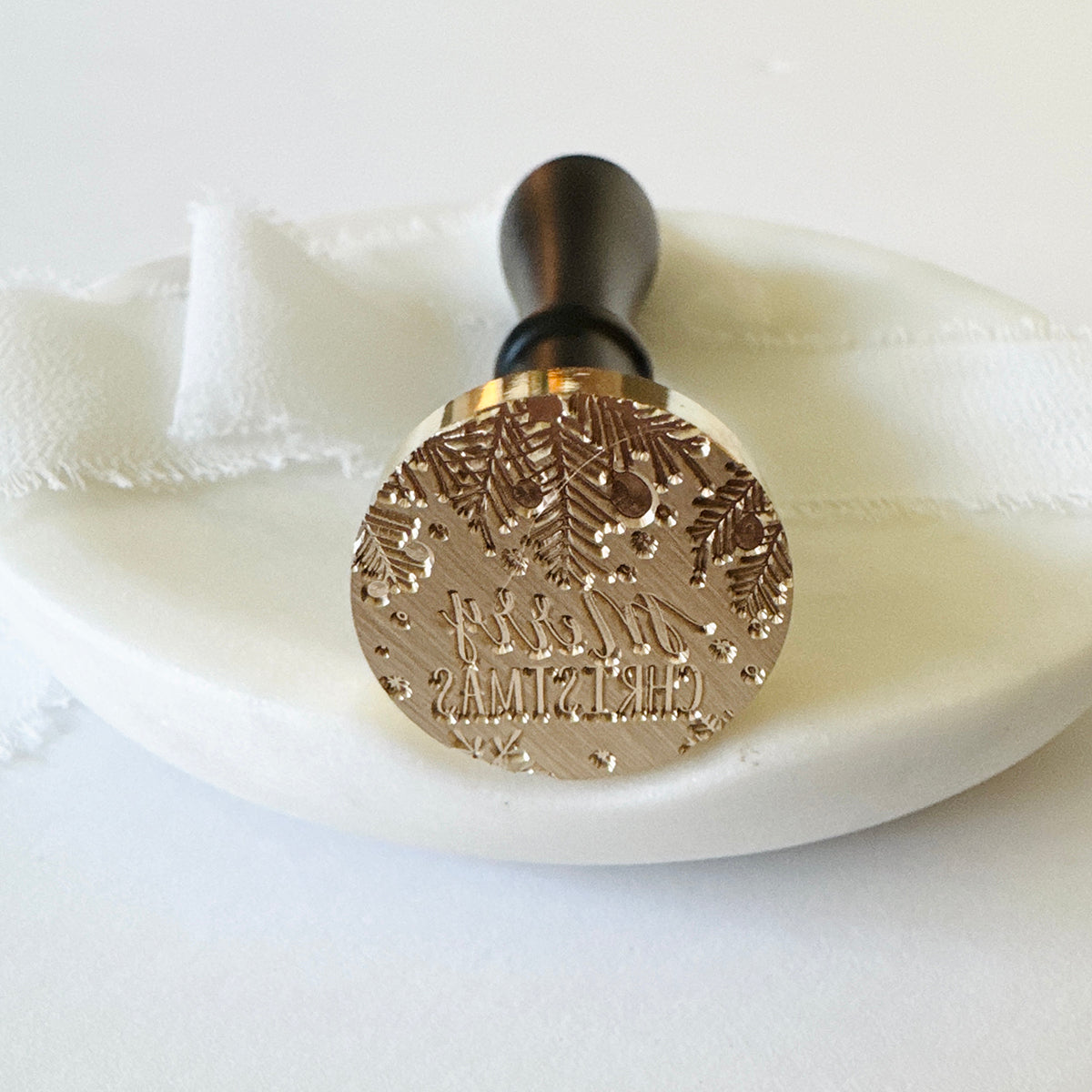 Merry Christmas Pines Wax Stamp