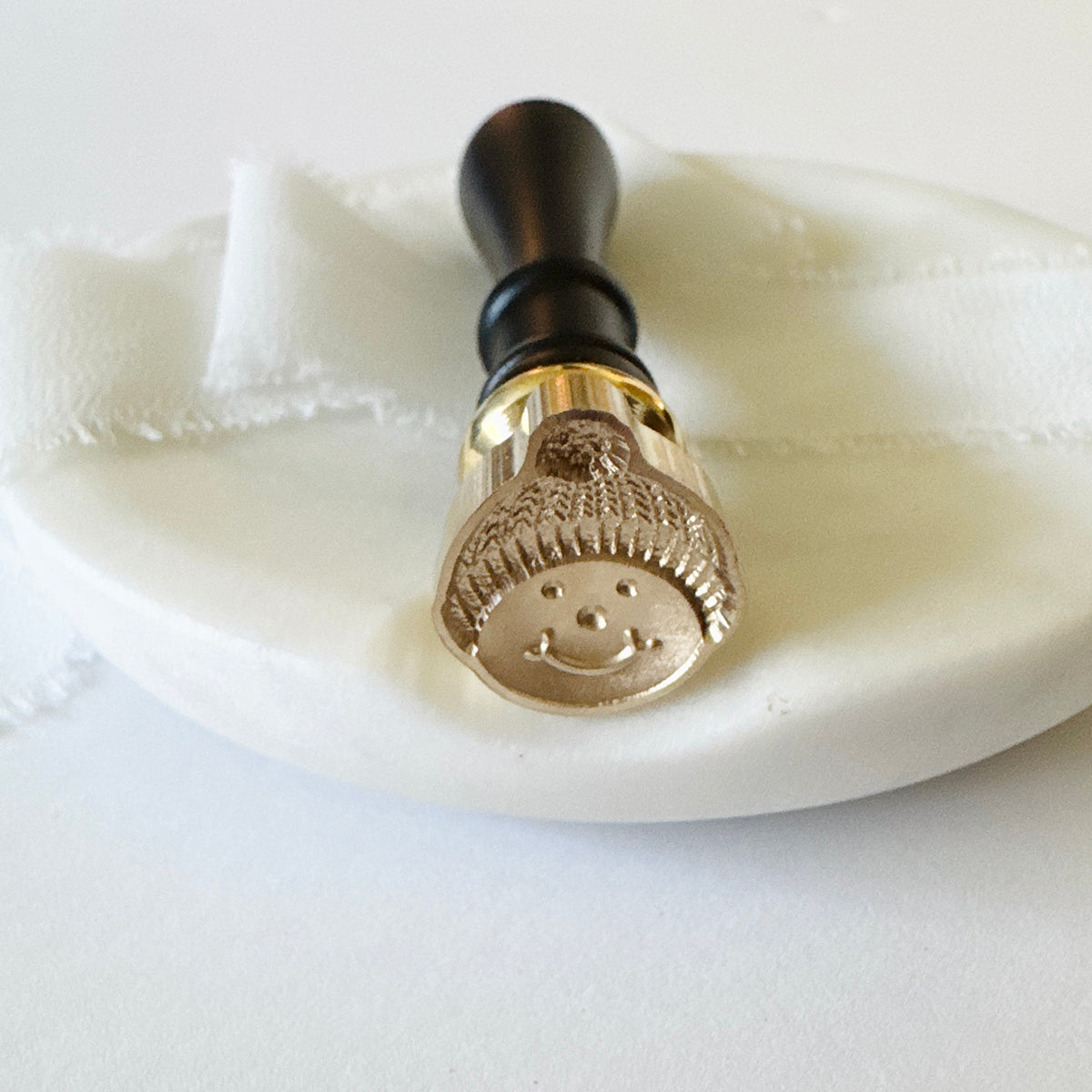 Mini Snowman Head Wax Stamp 3-D