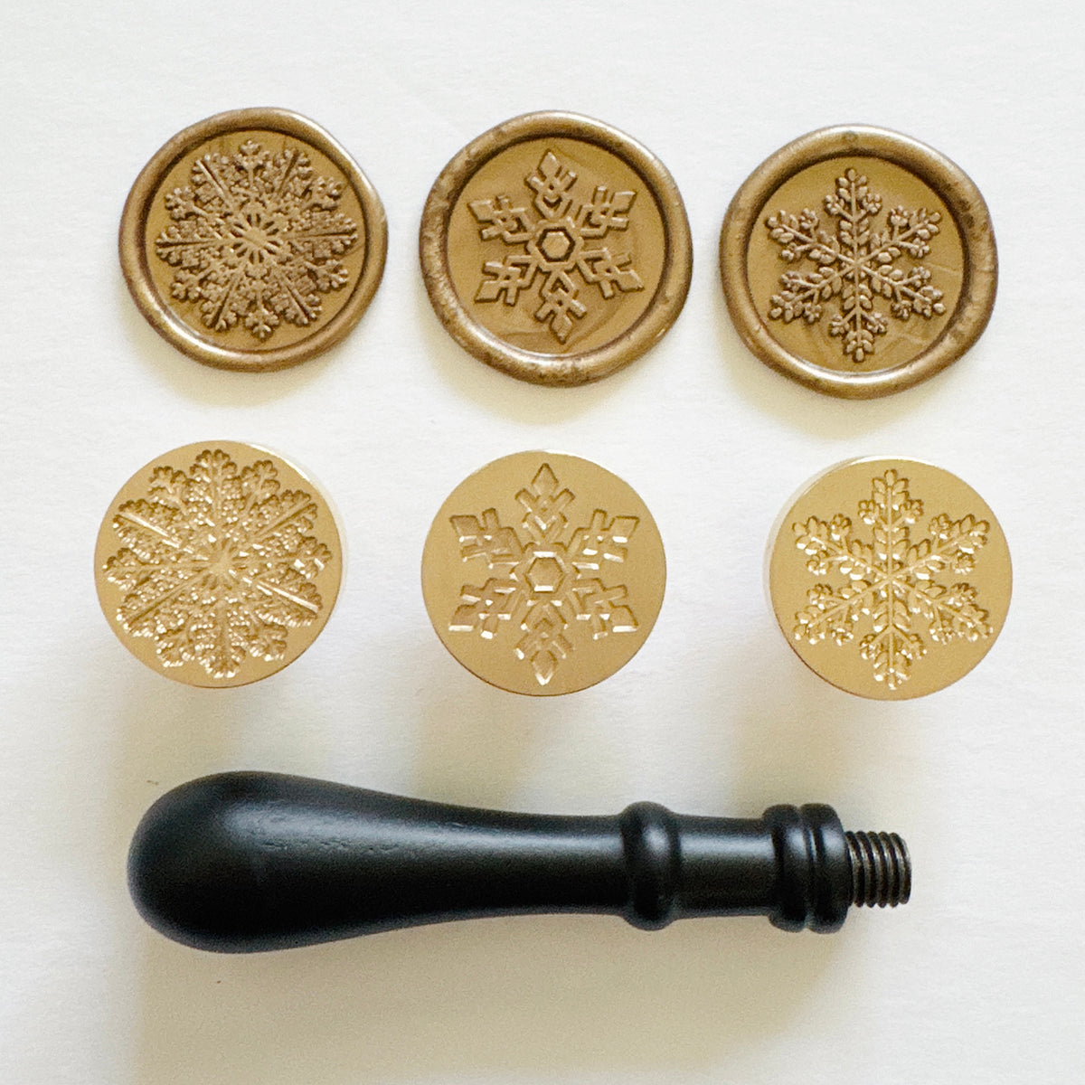 Snowflake Wax Seal Stamp Set (Set of 3)