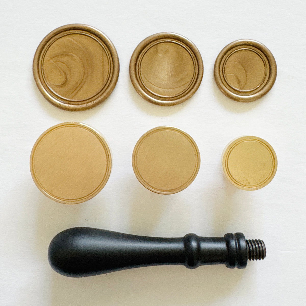 Classic Border Blank Wax Seal Stamp Set (Set of 3)