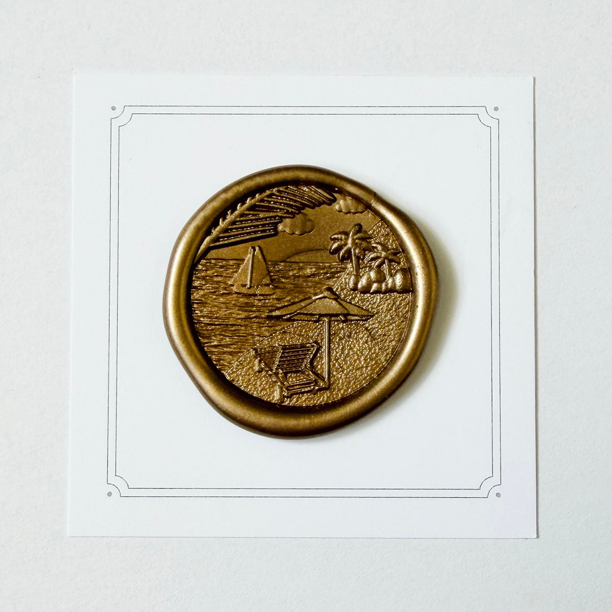 Beach Day Wax Seal Stamp 3-D