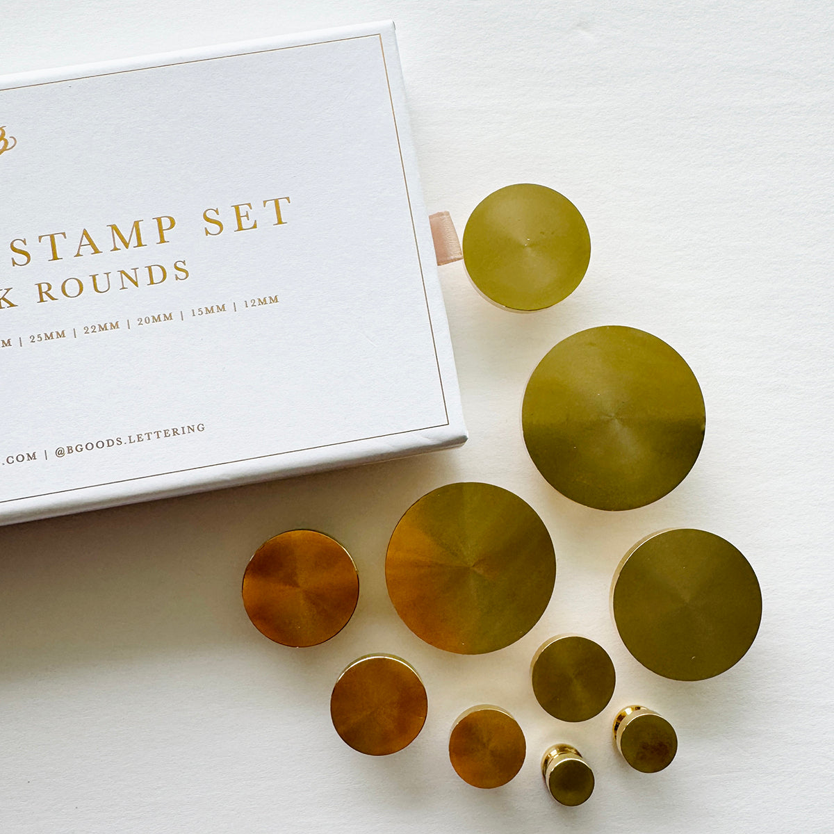 10 Blank Rounds Wax Seal Stamp Set
