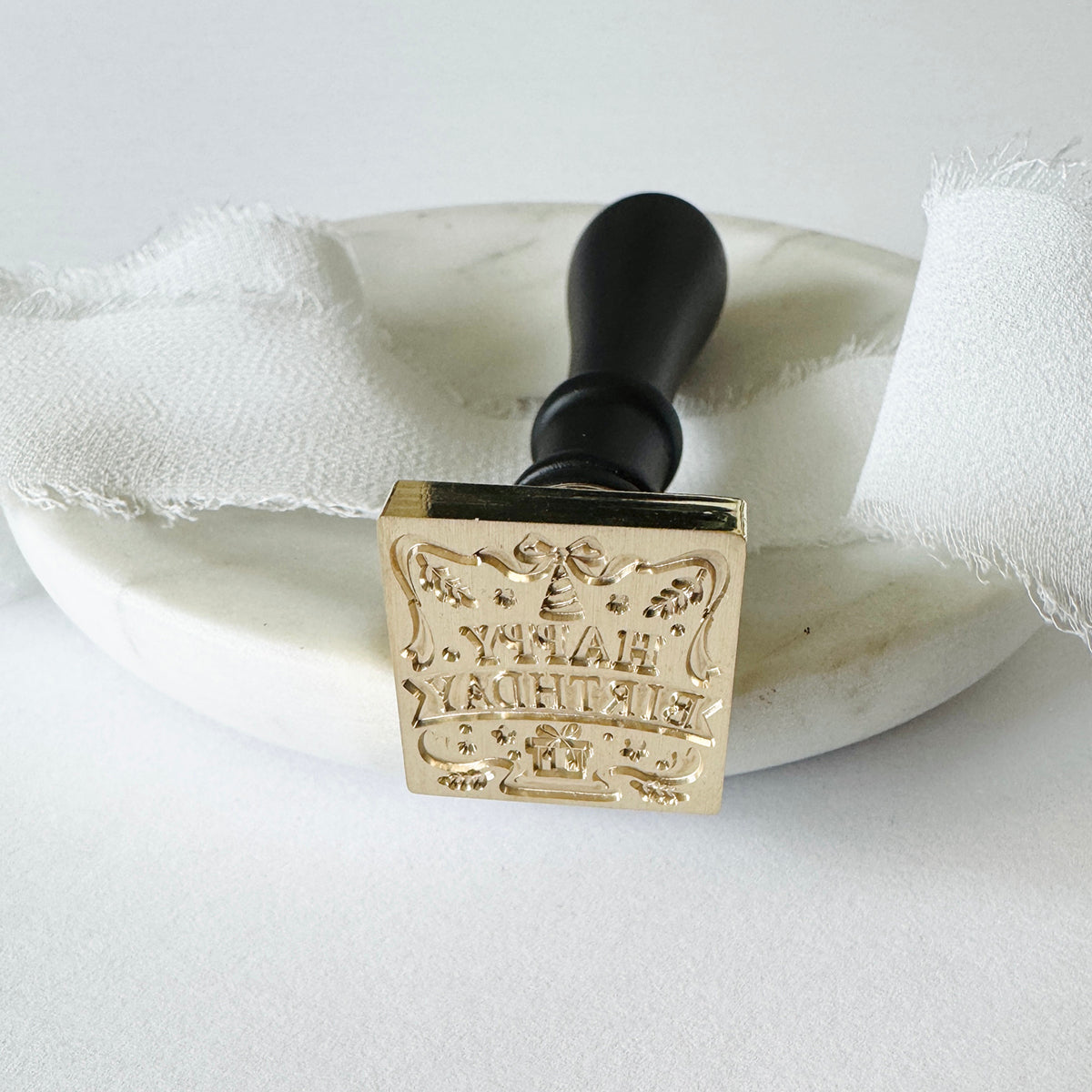 Happy Birthday Square Wax Stamp